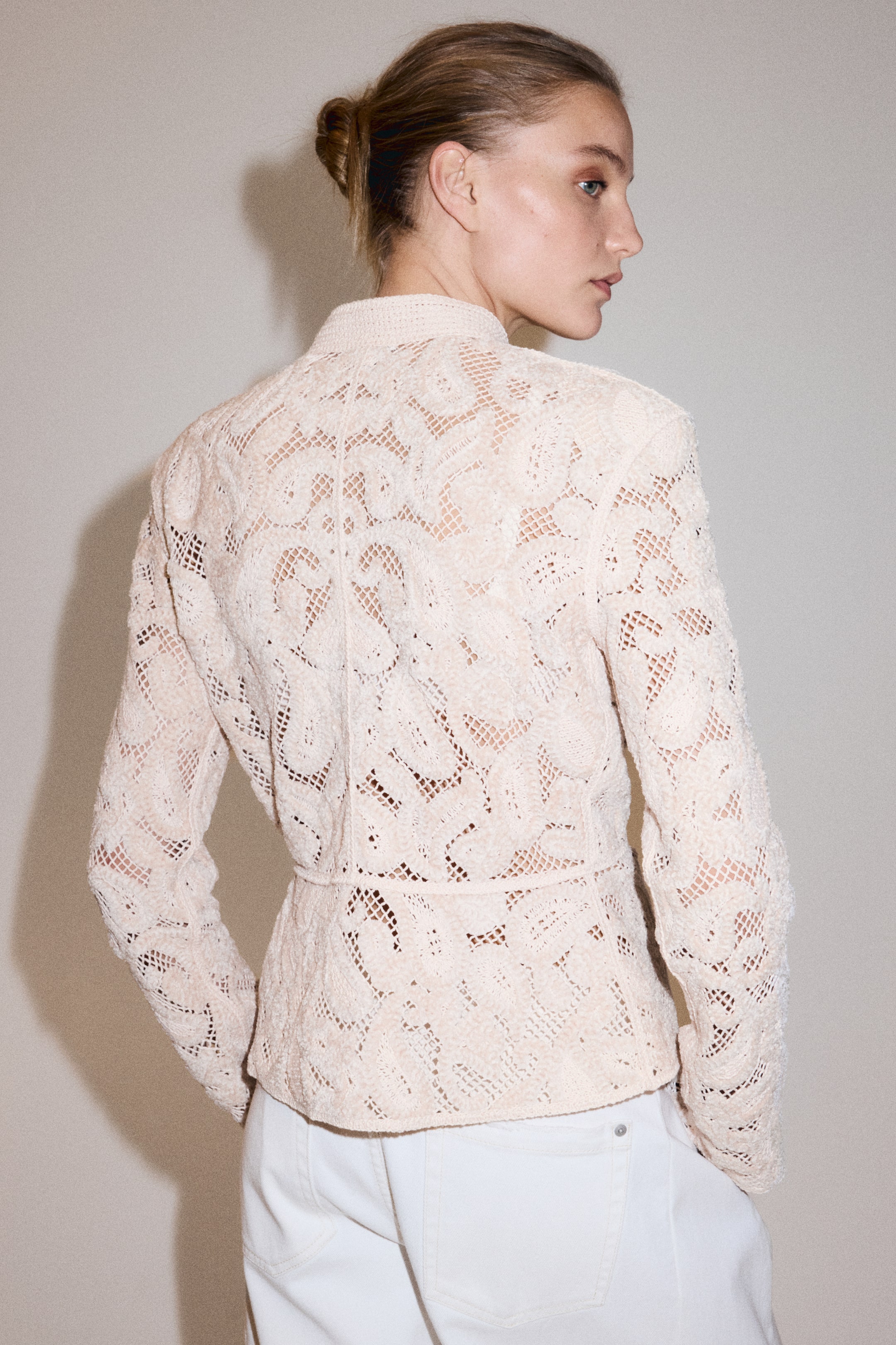 Appliquéd Mesh Jacket