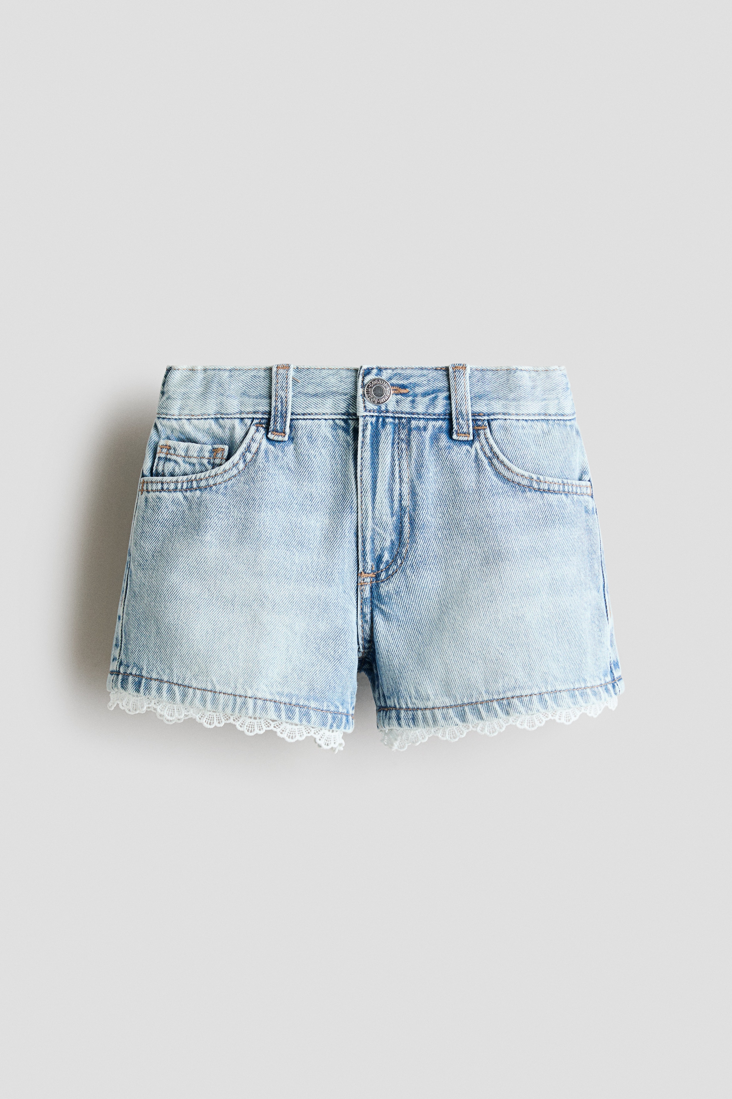 Shorts in denim - Blu denim chiaro/Blu denim chiaro/limoni/Blu denim chiaro