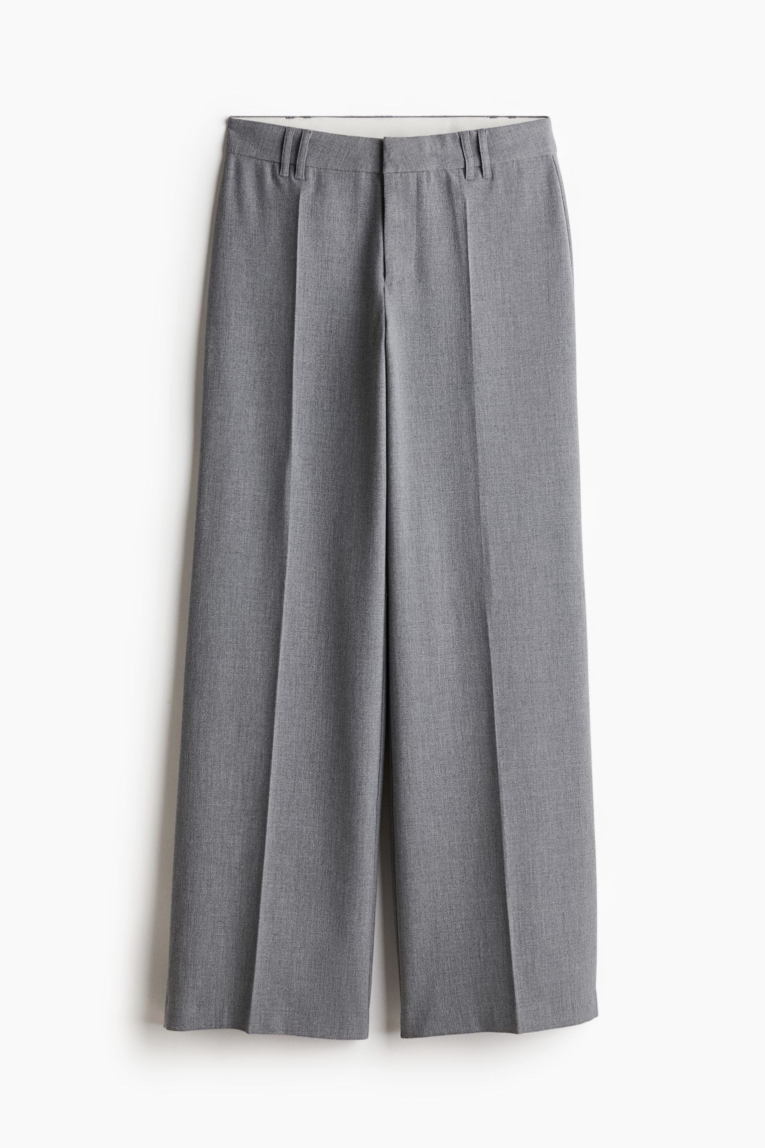 Wide tailored trousers - Grey marl/Dark grey marl/Navy blue/Pinstriped/Dark brown/Pinstriped/Black - 2