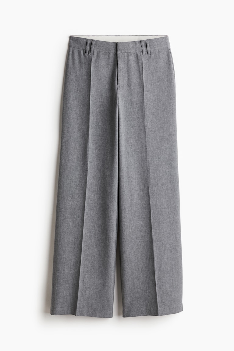 ワイドテーラードパンツ - グレーメランジ - レディース | H&M JP 