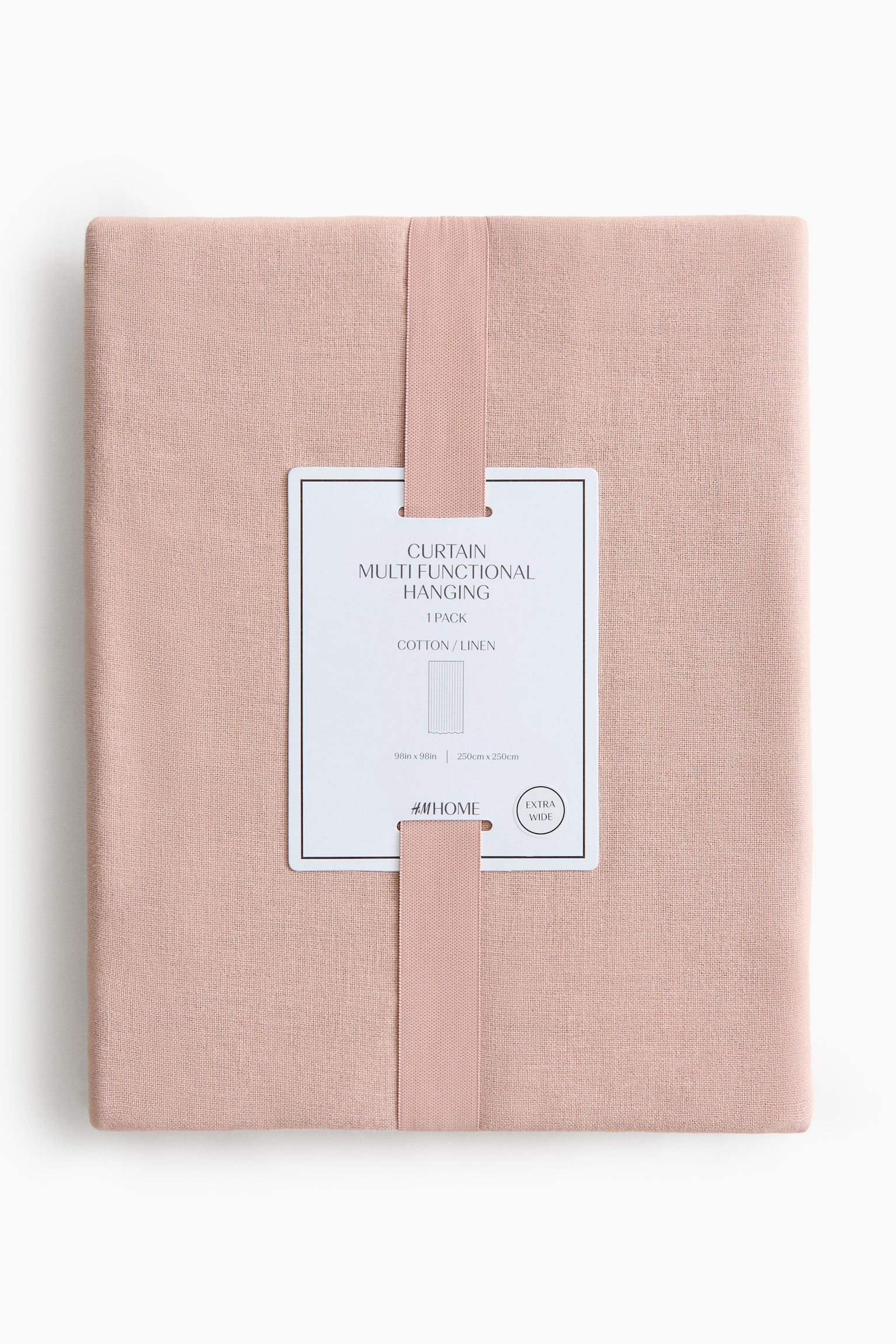 1 широка штора на основі льону - Приглушений рожевий/Білий/Бежевий/Бежевий/Шавлієвий/Світло-блакитний - 3