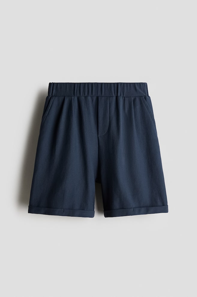 Short loose en jersey - Bleu marine/Orange/Vert kaki clair/Noir - 1