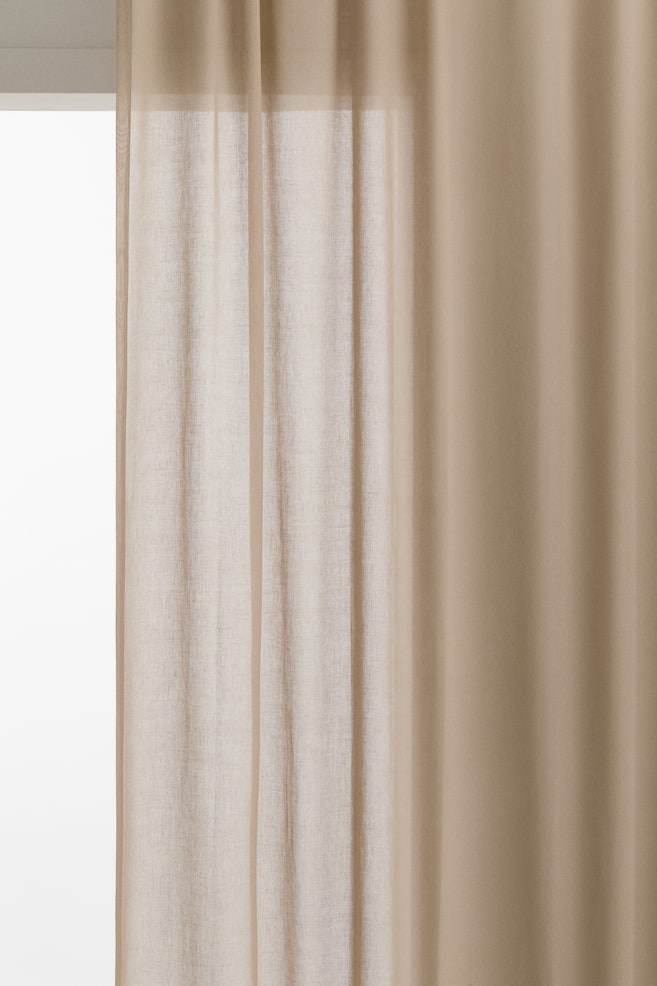 2-pack Long Curtain Panels - Beige/Taupe/Dusty pink/Light sage green/White - 1