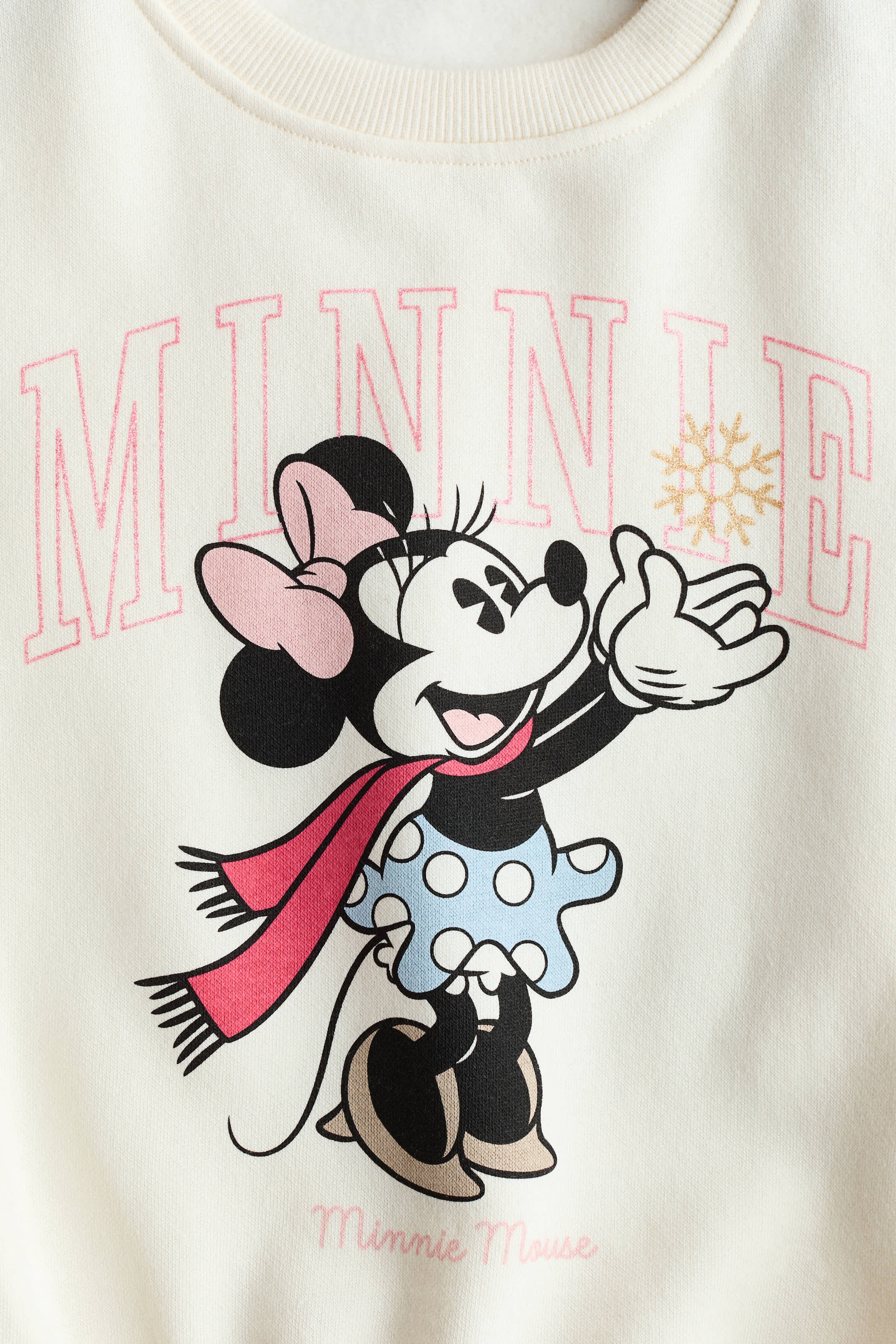 White/Minnie Mouse Printed Sweatshirt for kids | H&M US