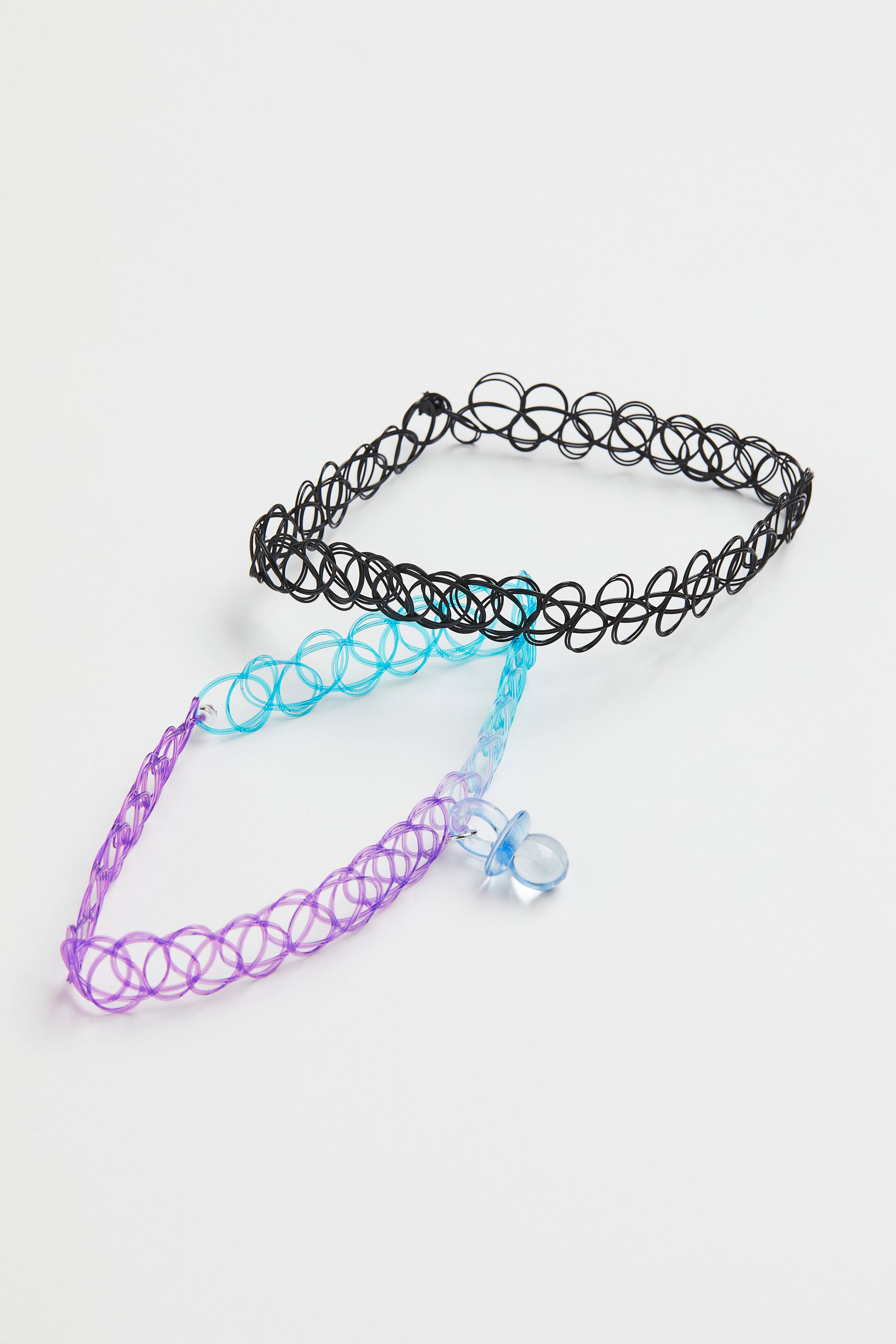 Voir une image plus grande: Lot de 2 colliers courts - Mauve/noir - Ladies | H&M CA 1