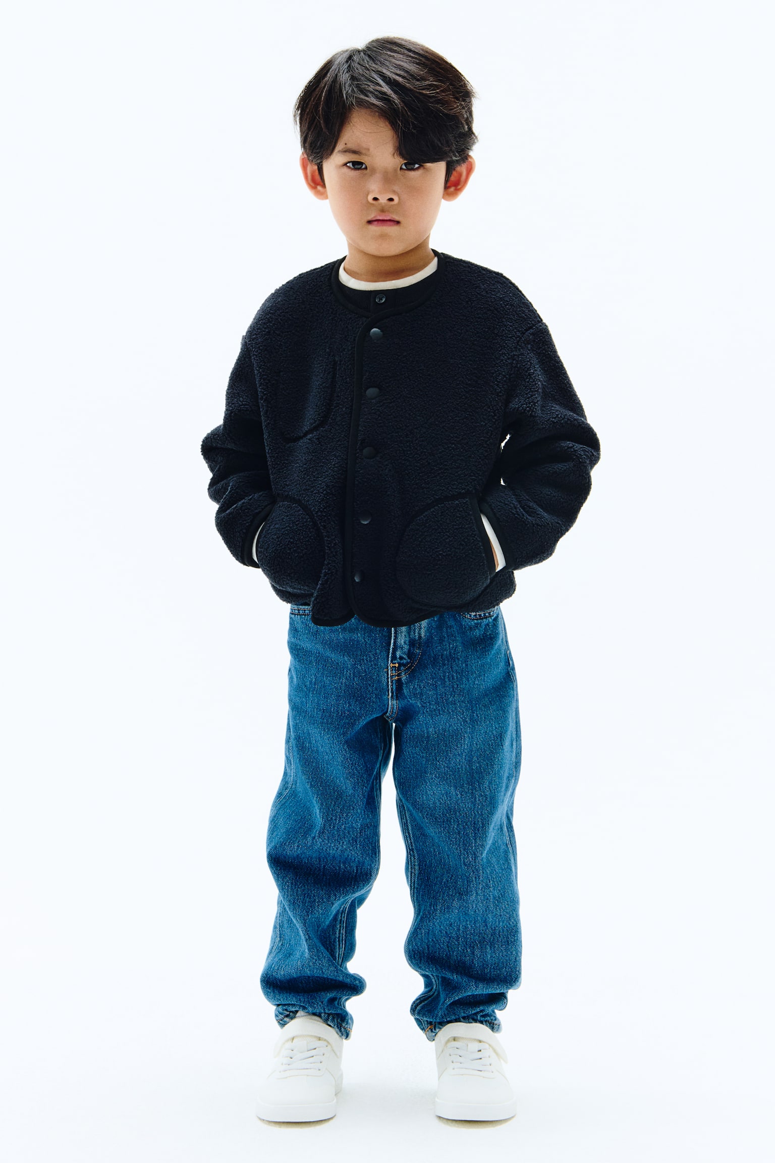 Teddy jacket - ブラック - 5