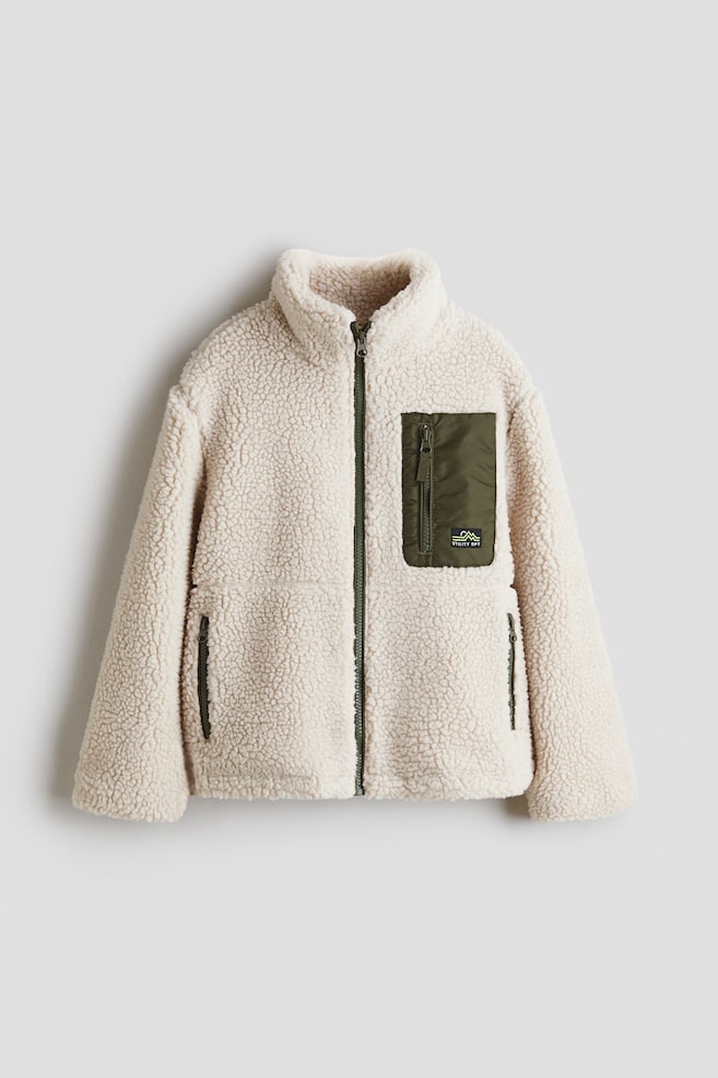Teddy Fleece Jacket - Cream - 1
