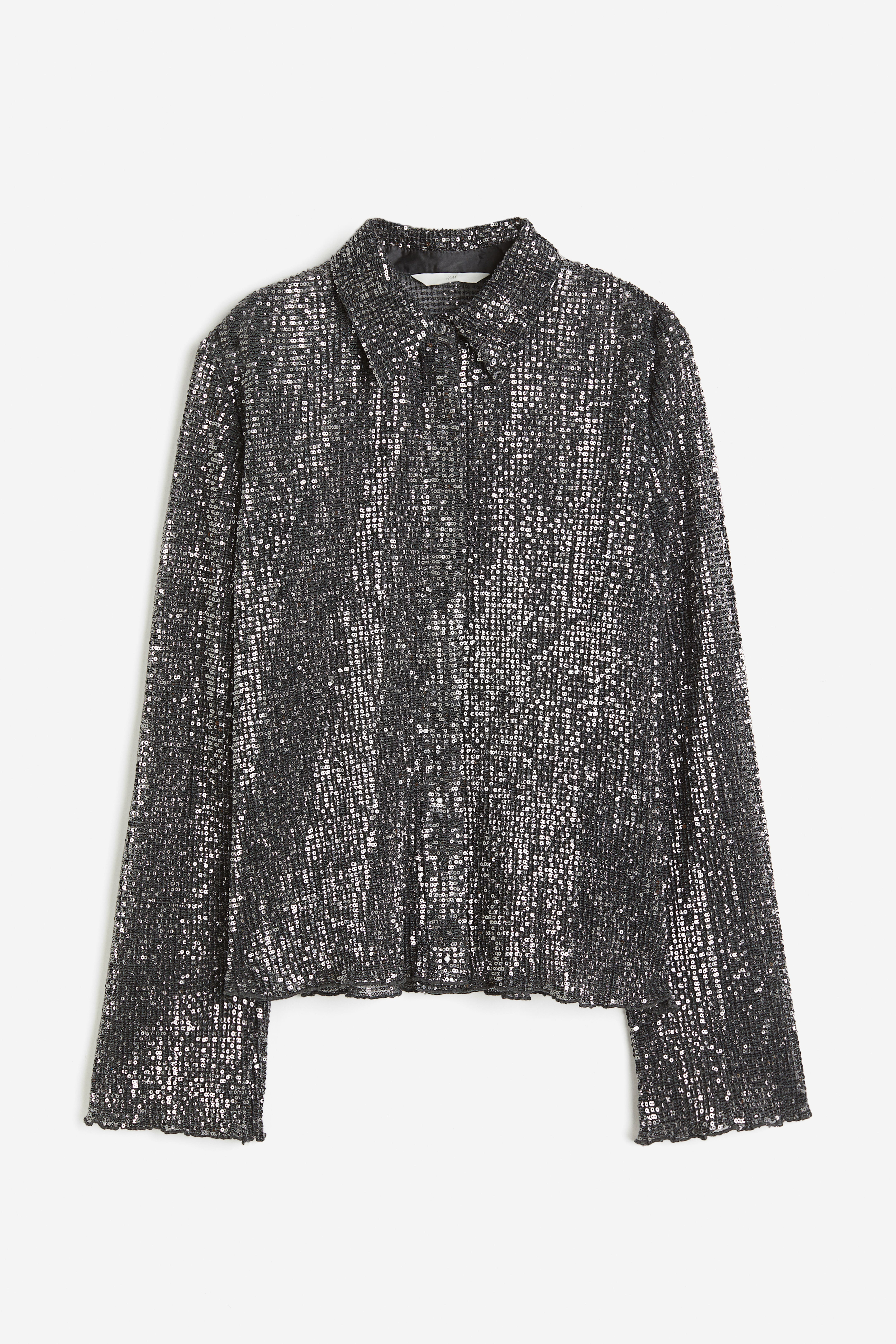 Grey sequin blouse online