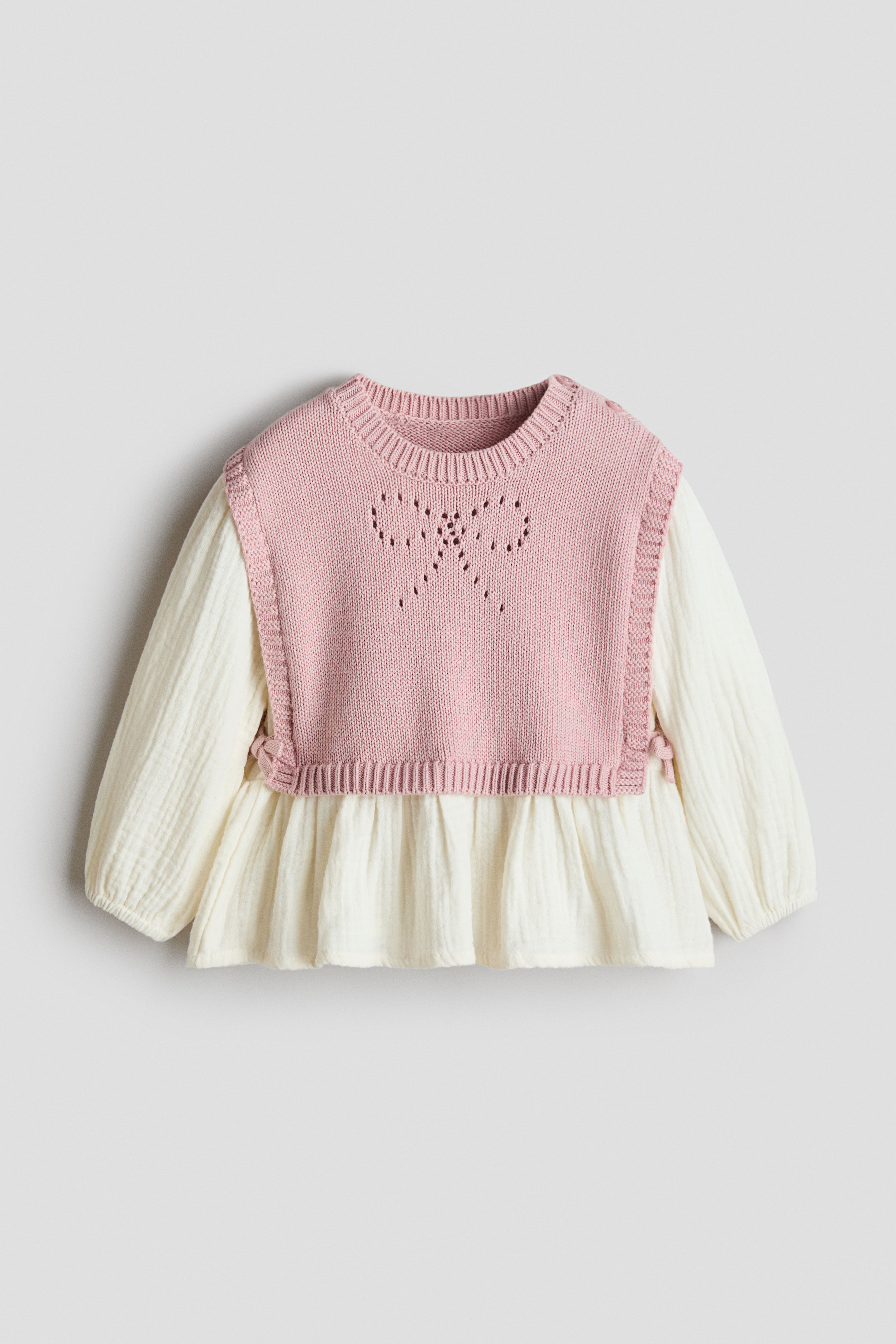 Blouse en coton avec plastron