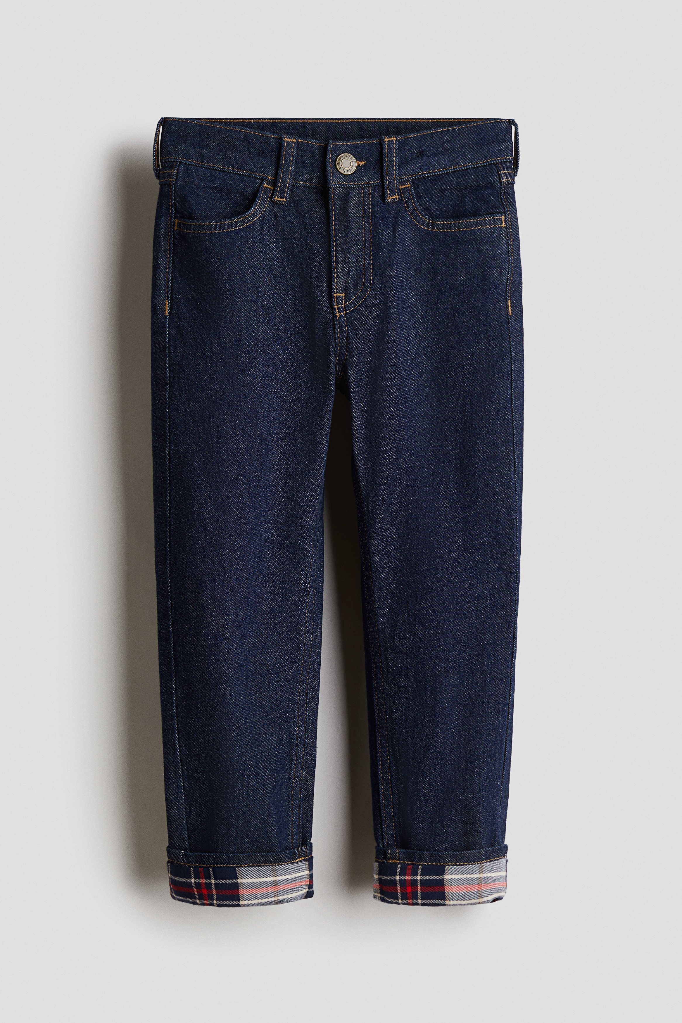 Slim Fit Lined Jeans - Denim blue/Light denim blue/Dark grey