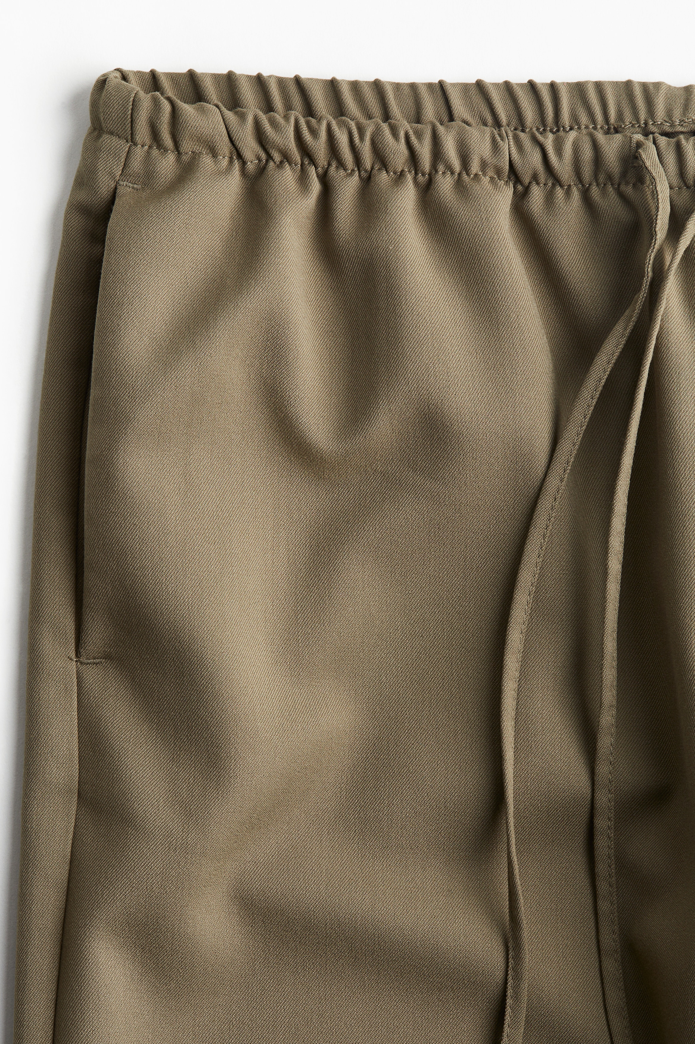 Twill drawstring trousers