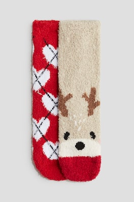 2-pack strumpor i chenille
