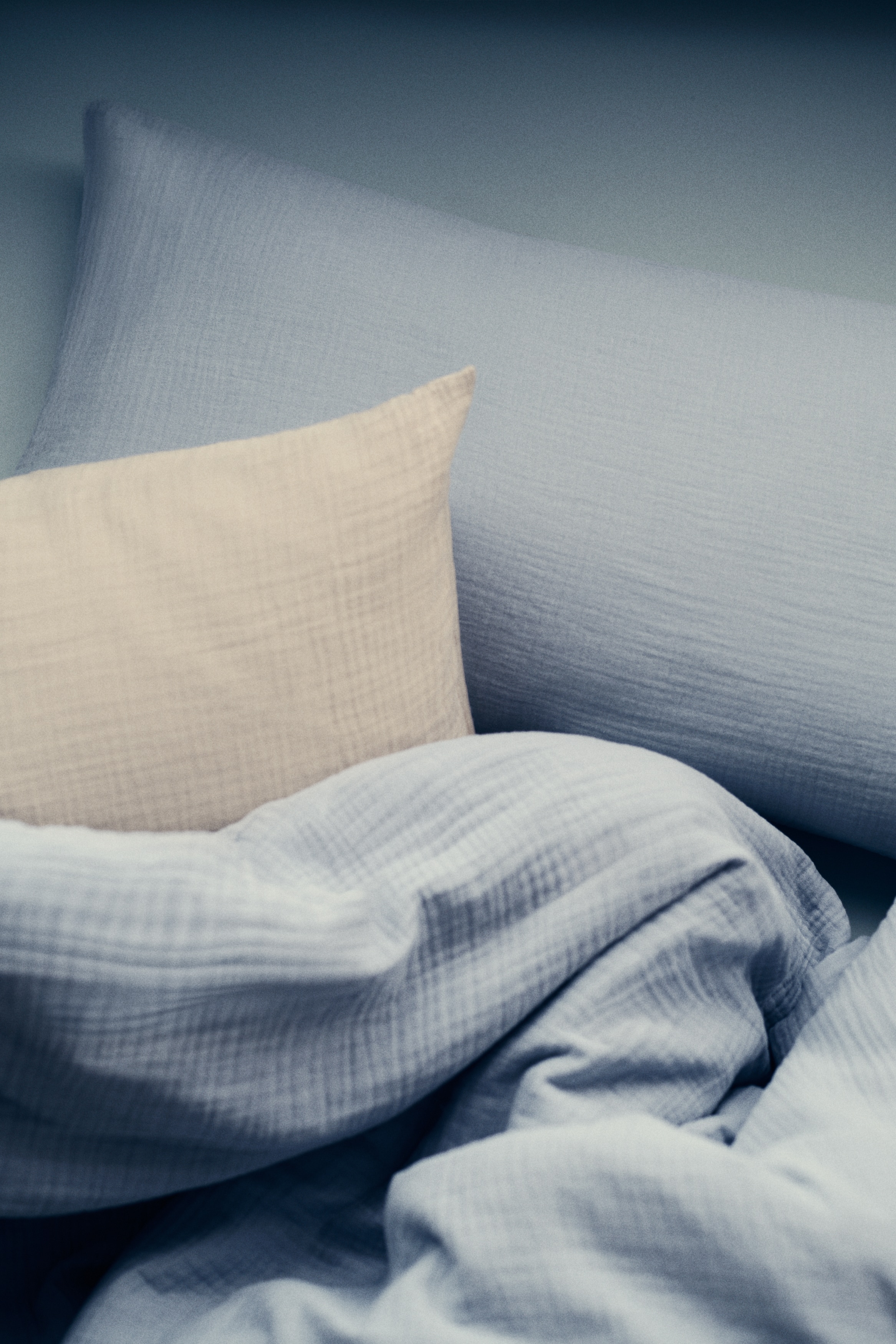 Cotton Muslin Pillowcase - Light blue/Charcoal gray/White/Brown/Dark beige/Light taupe/Dark green/Light beige/Light dusty green/Light pink/Light pink