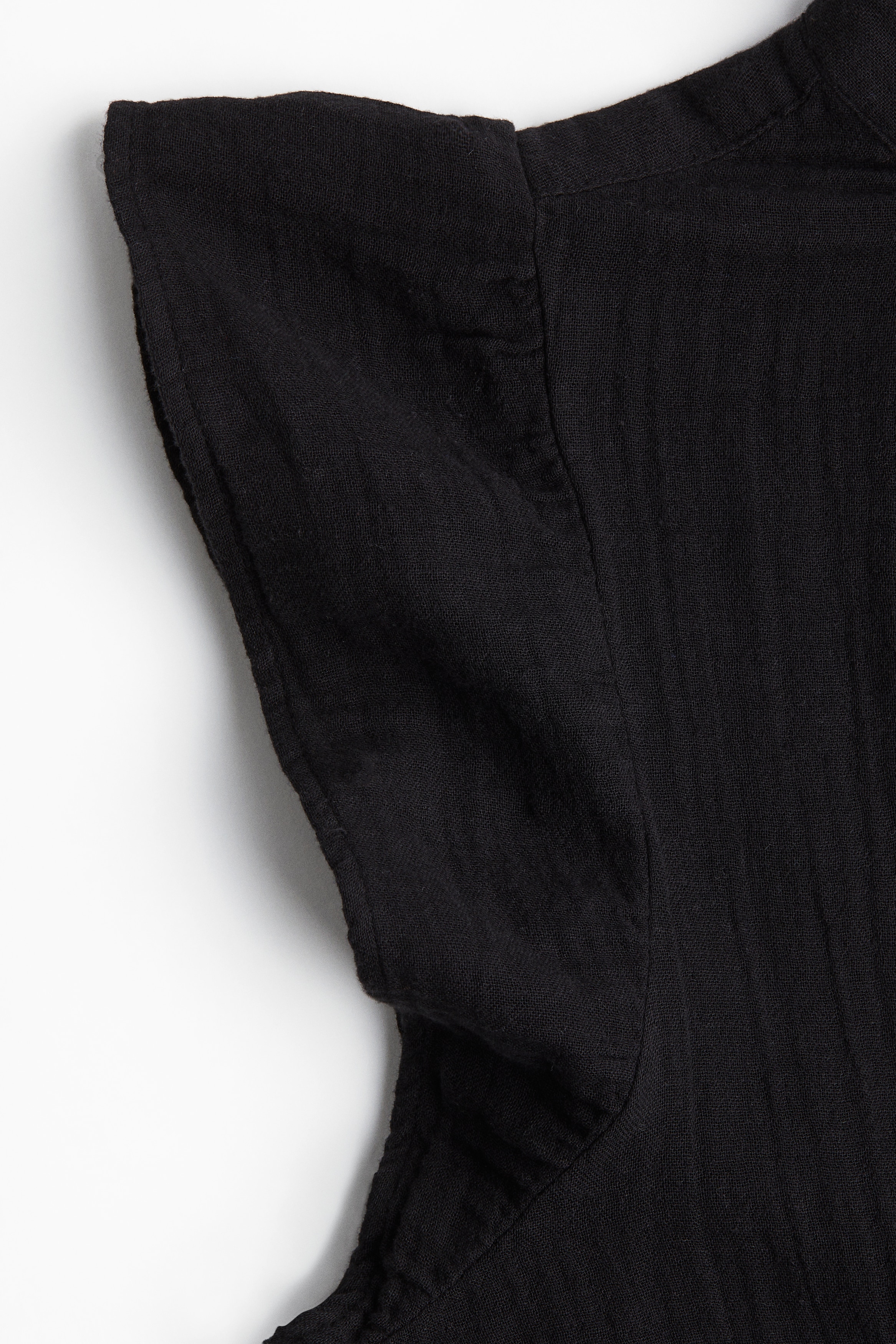 Flutter-sleeved muslin blouse