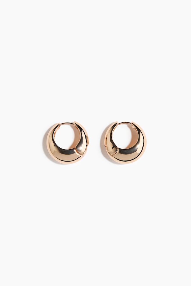 Hoop earrings - Gold-coloured - 1
