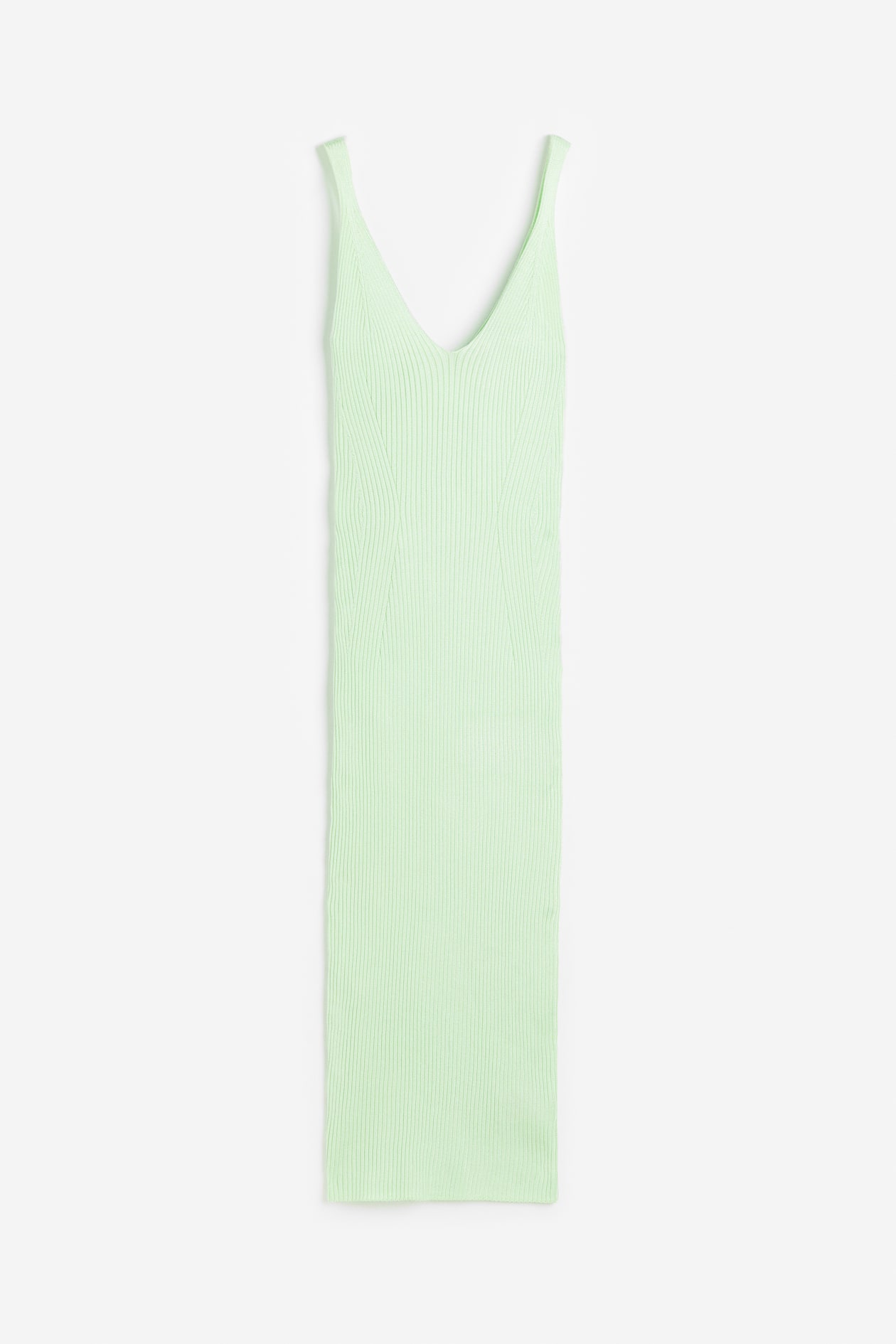 Women's Light green Rib-knit bodycon dress | H&M MY Women's Light green Rib-knit bodycon dress | H&M MY
