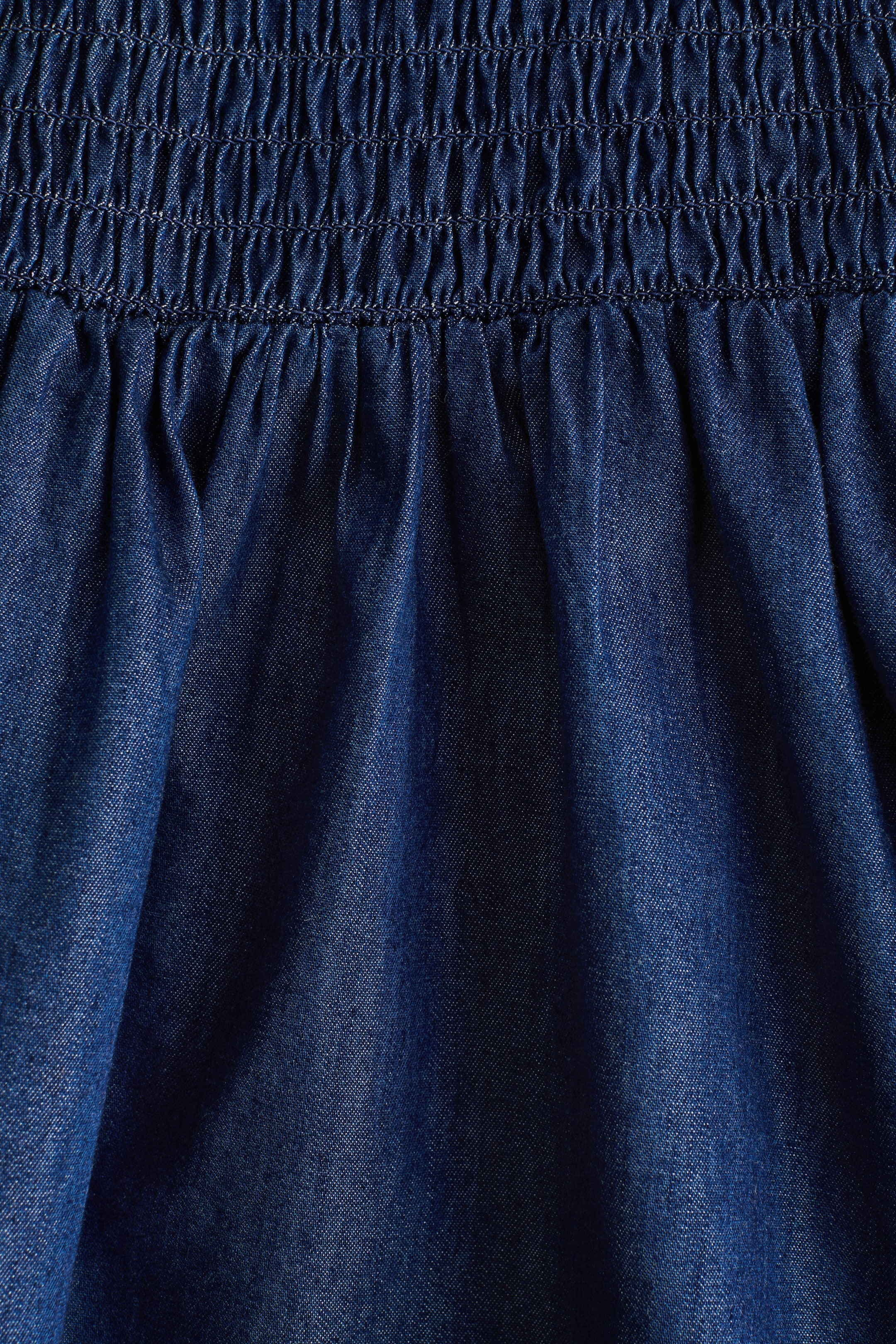 Smocked Denim Dress
