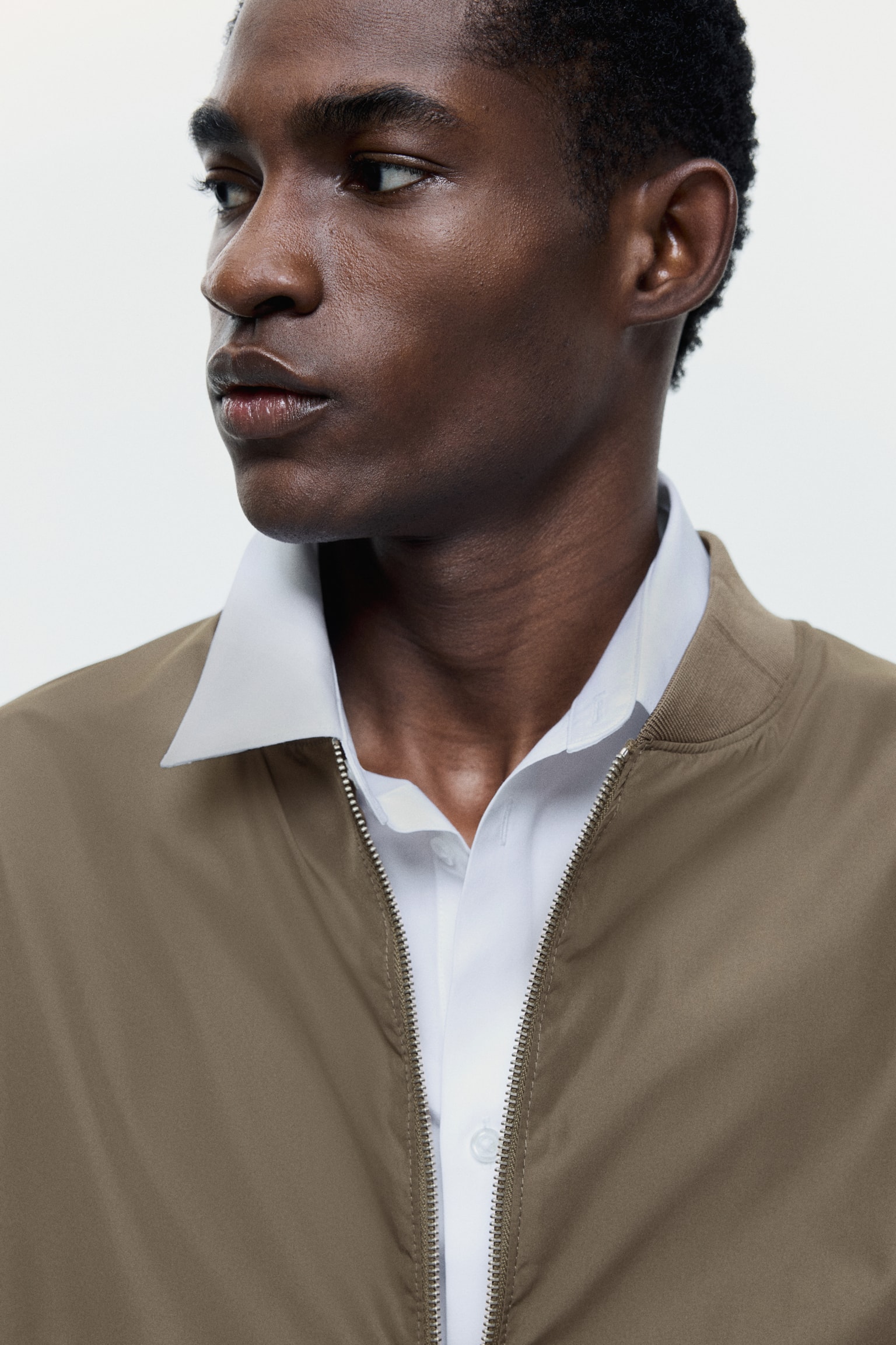 Lightweight bomber jacket - Dark beige/Black/Dark blue - 5