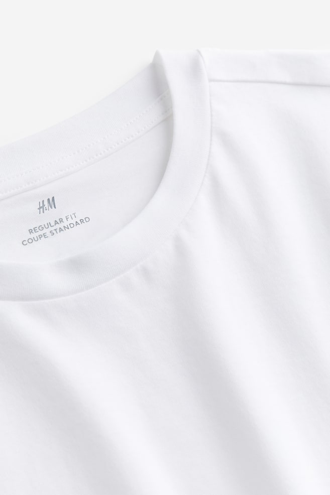 T-shirt Regular Fit - Blanc/Noir/Beige clair/Gris foncé/Bleu foncé/Bleu foncé/Gris foncé/Vert kaki/Rose/Marron/Gris chiné - 4