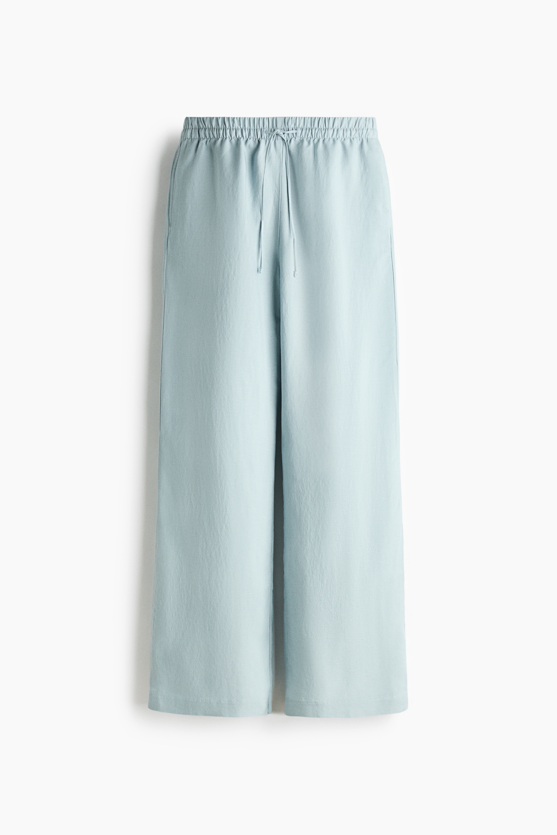 Linen-Blend Pants - Light turquoise/White/Dark brown/White/light blue striped/Light beige/Cream/striped