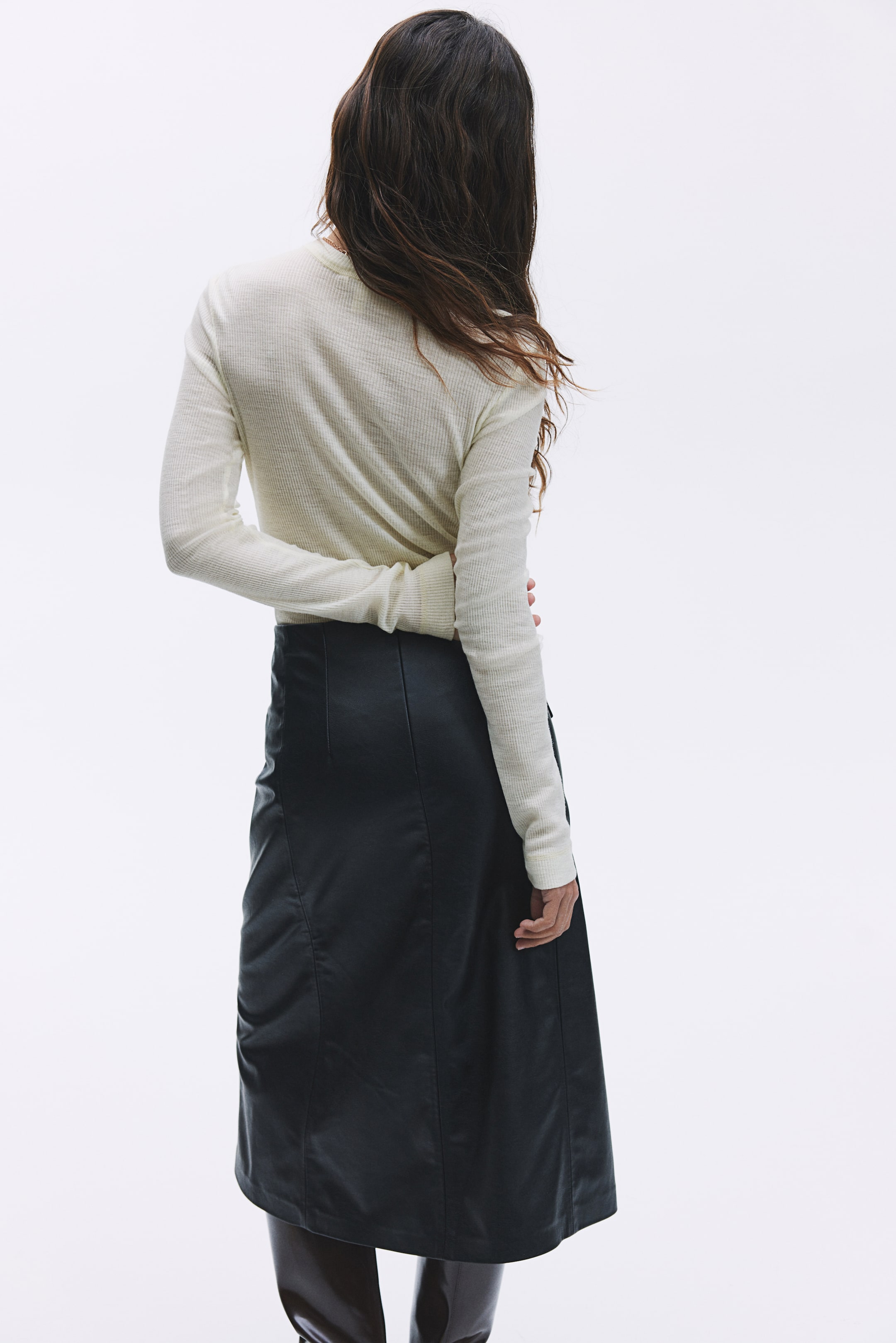 Rib-Knit Wool Top