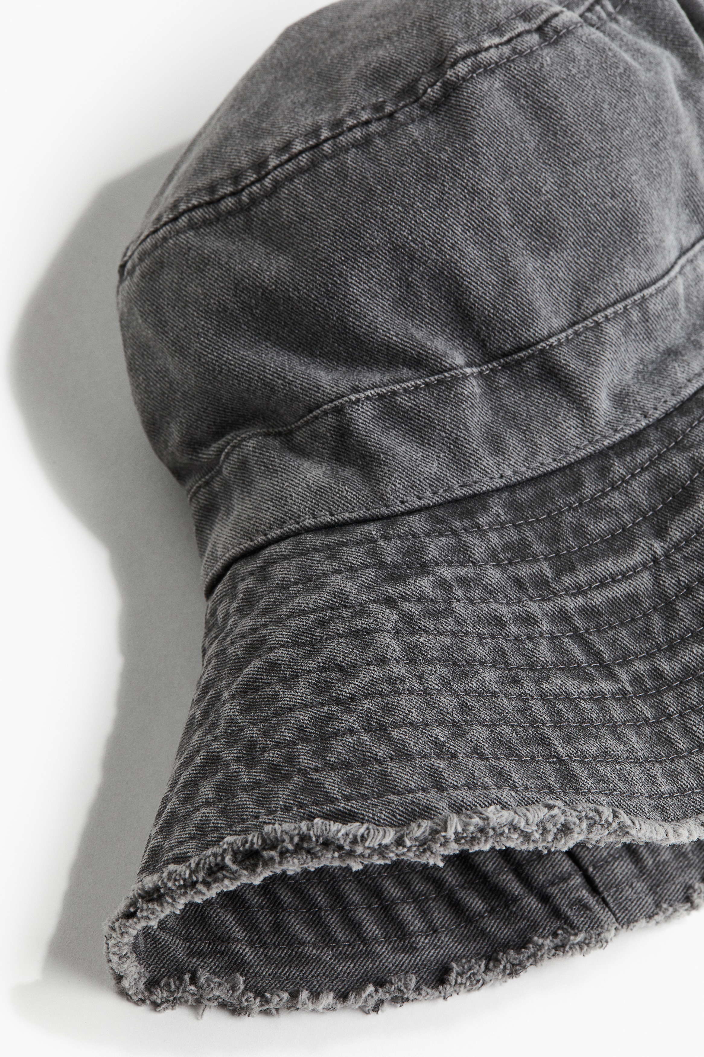 Hat Attack Frayed Edge Bucket Hat light grey gray Frayed Edge Canvas Bucket Hat | Jane.com main image 2