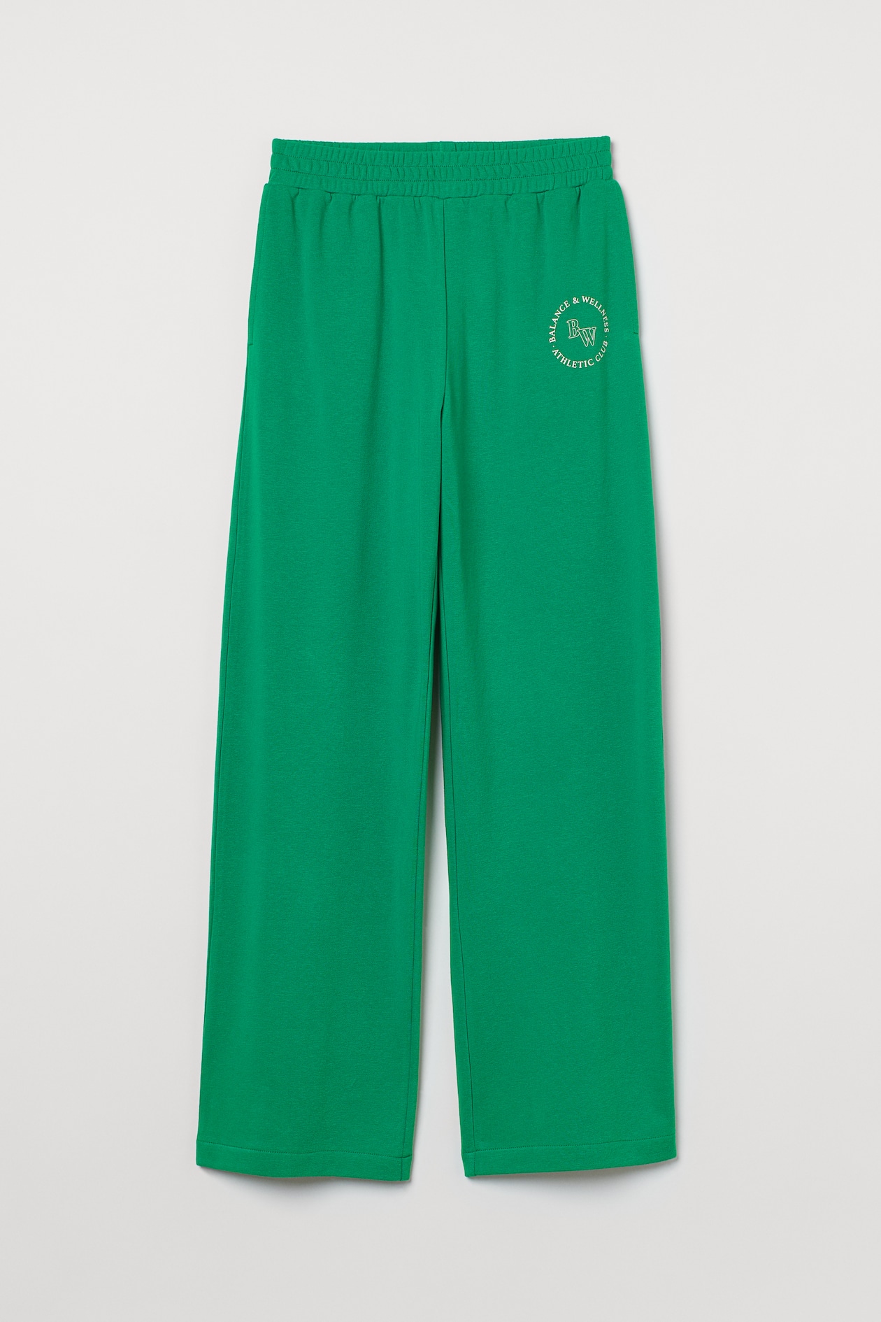 Wide-cut Sweatpants - High waist - Green/Balance & Wellness - Ladies ...