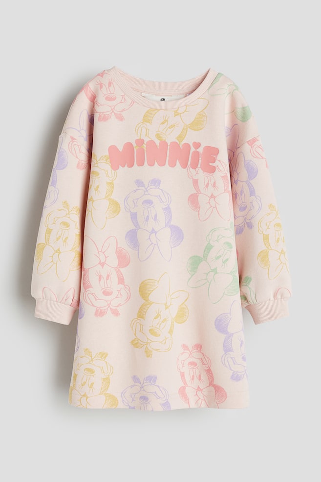 Printed sweatshirt dress - Light pink/Minnie Mouse/Light purple/Minnie Mouse - 1