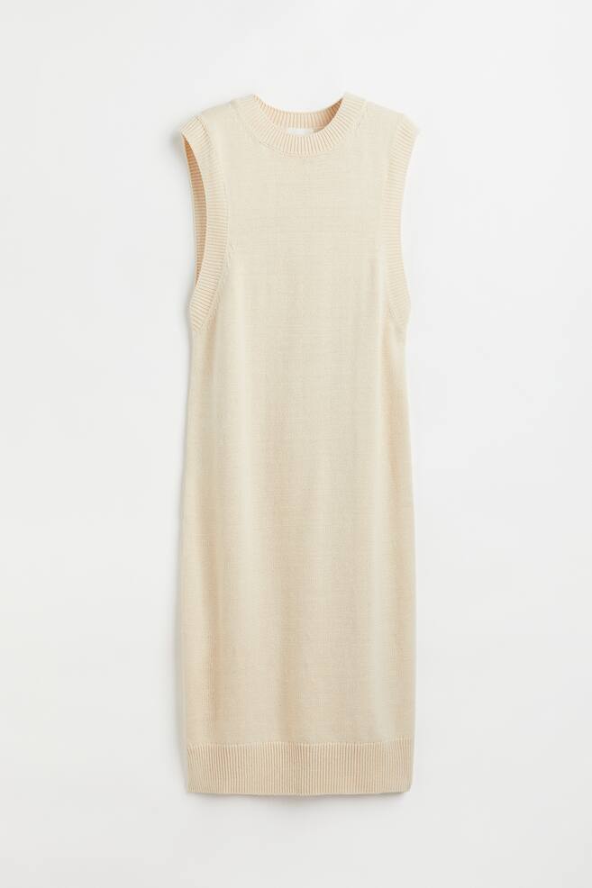 Knitted dress - Light beige - 1
