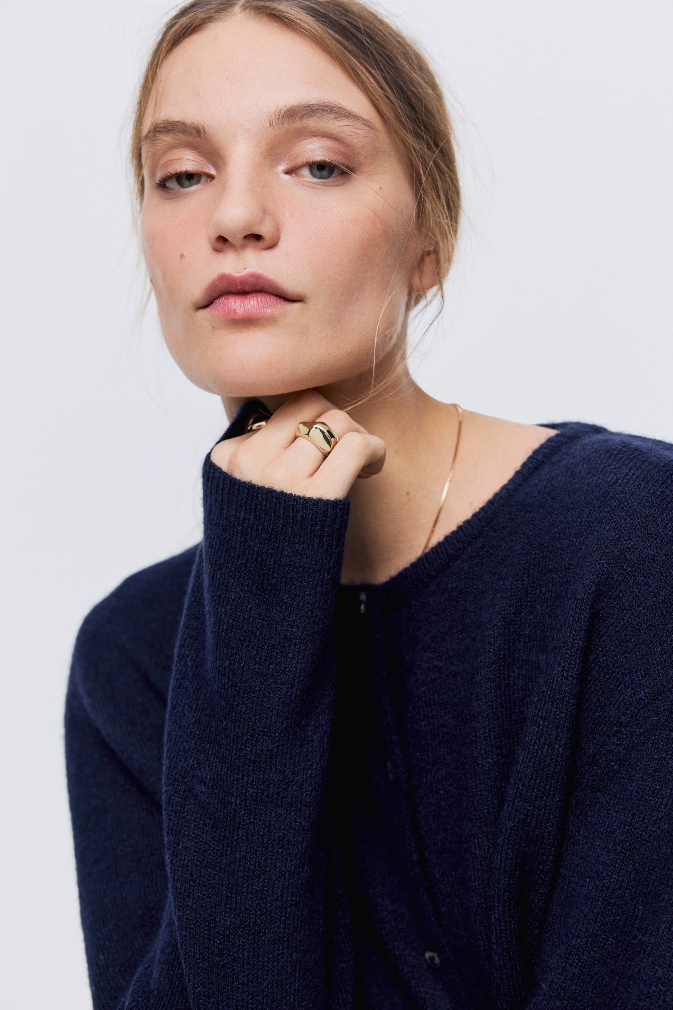 Größeres Bild anzeigen: Cardigan in lockerer Passform - Marineblau - Ladies | H&M AT 2