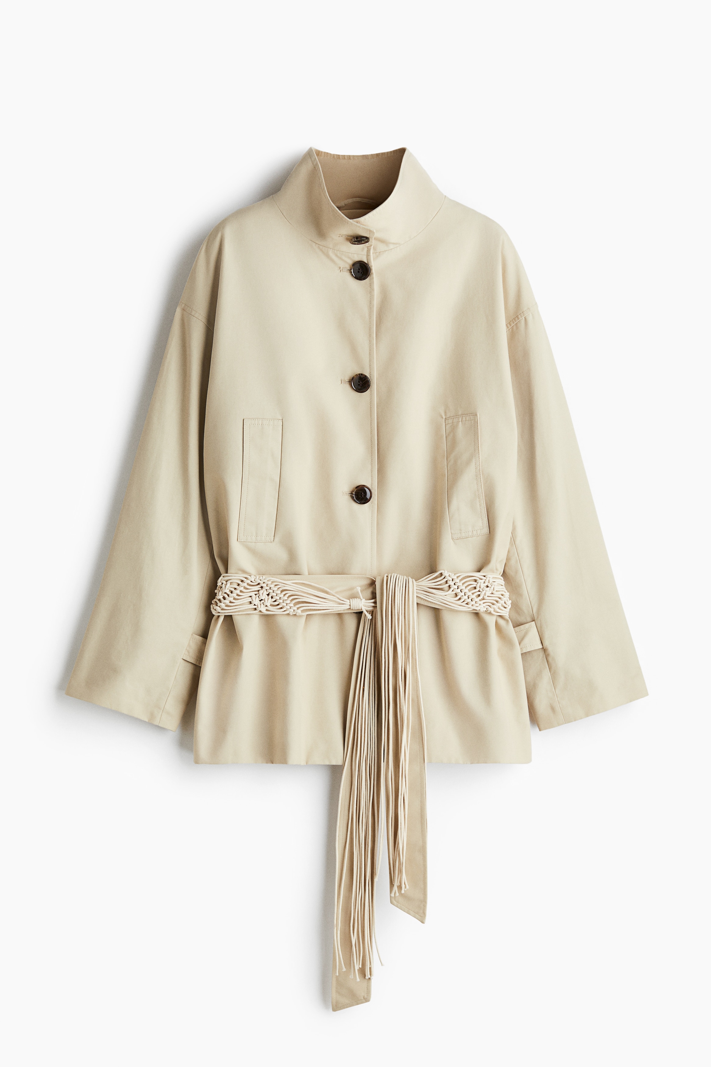 トレンチスタイルジャケット - ライトベージュ