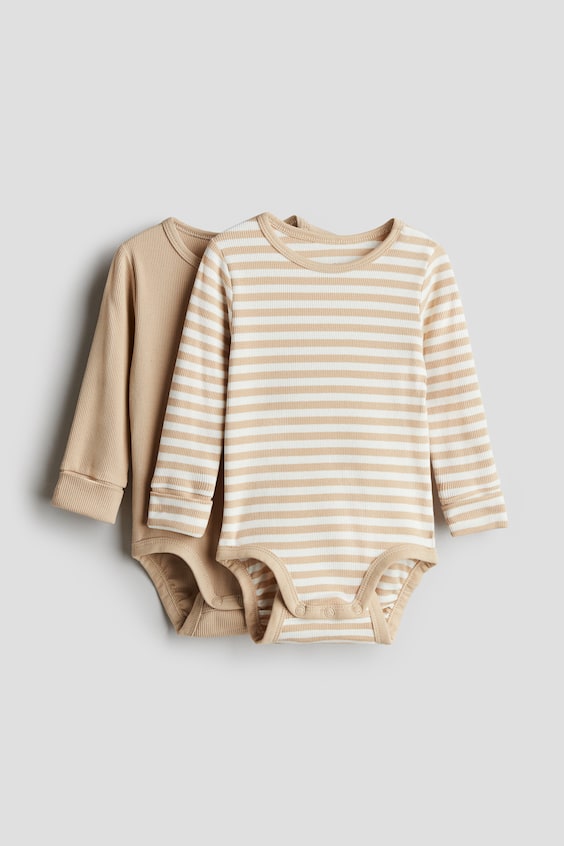 Детские боди H&M с длинным рукавом, комплект 2 шт