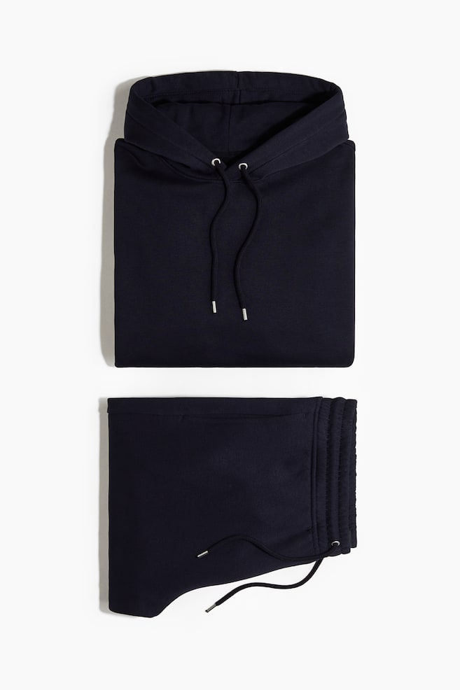 2-piece Loose Fit Hoodie and Joggers Set - Dark blue/Black/Dark gray - 1