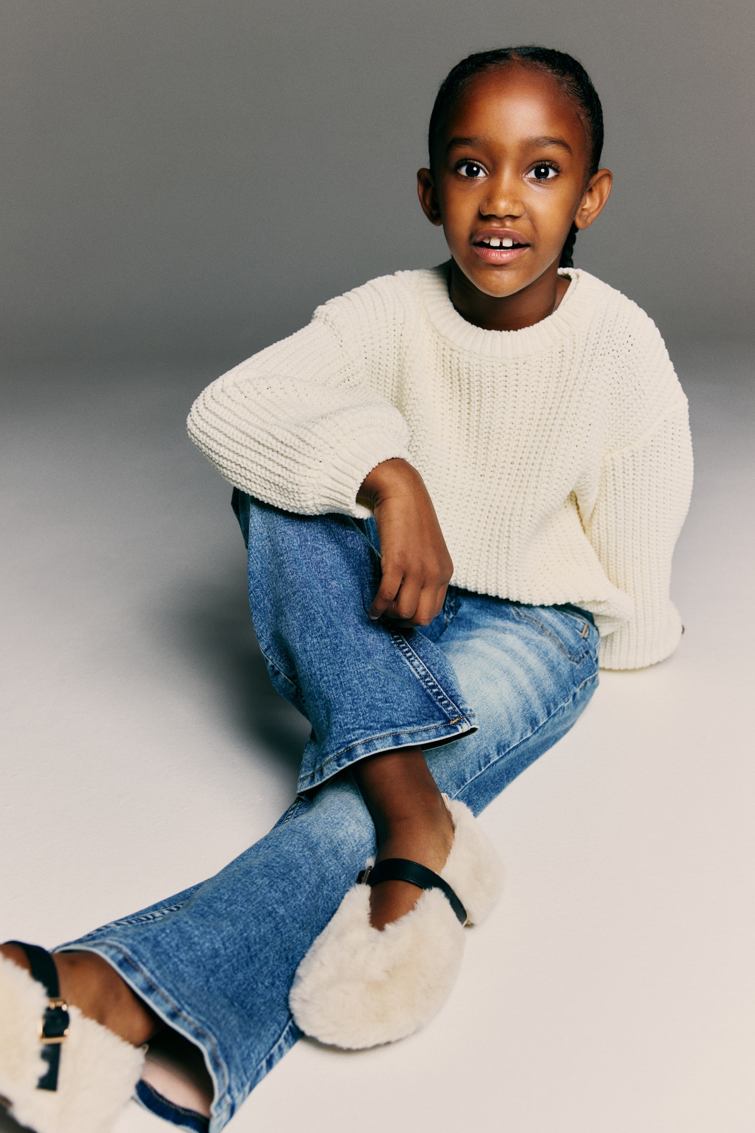 Jeans svasati con fodera in jersey - Blu denim/Rosa chiaro - 4