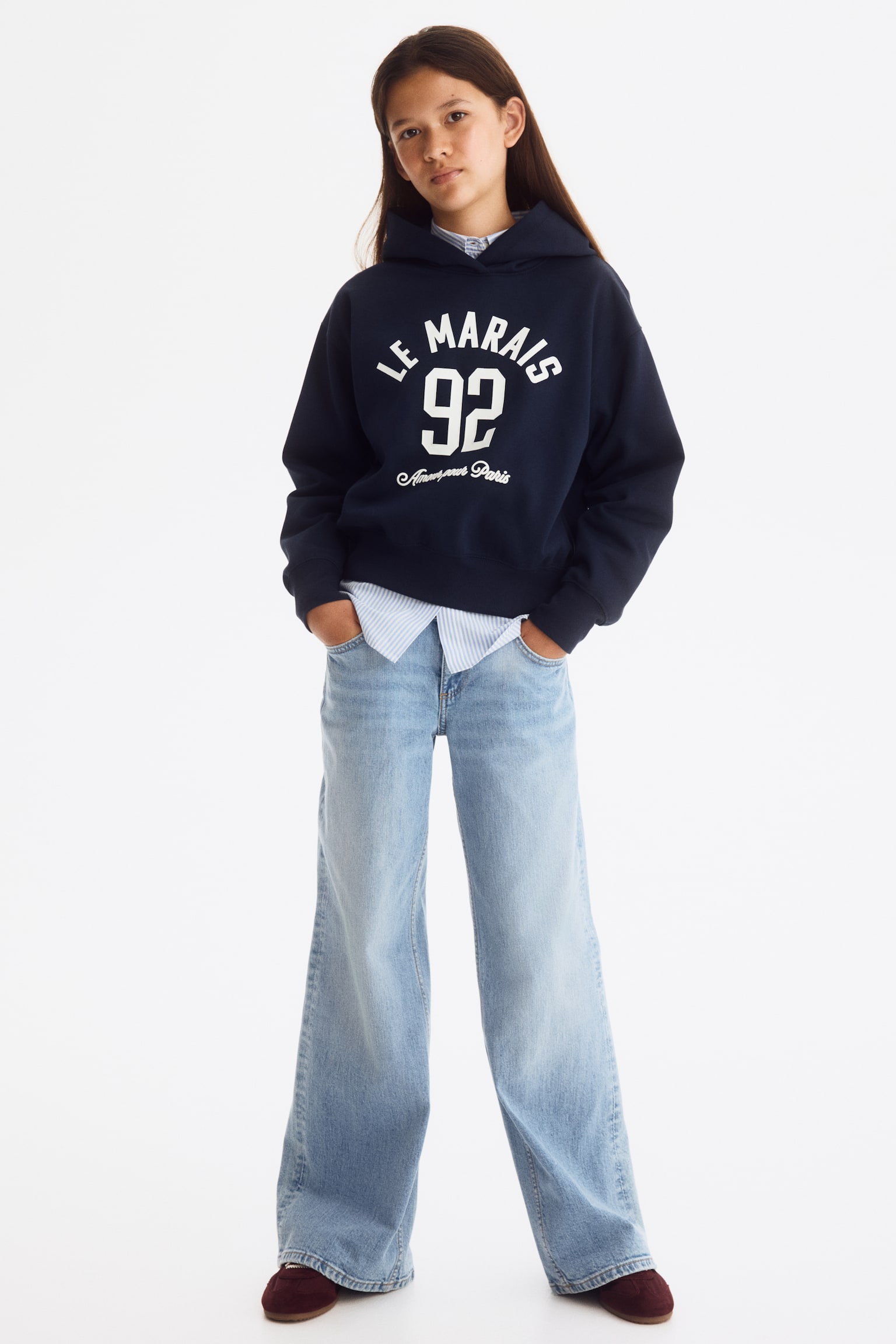 Wide Leg Low Jeans - Light denim blue/Denim blue/Light denim blue/Light denim blue/Light beige/Leopard print - 1
