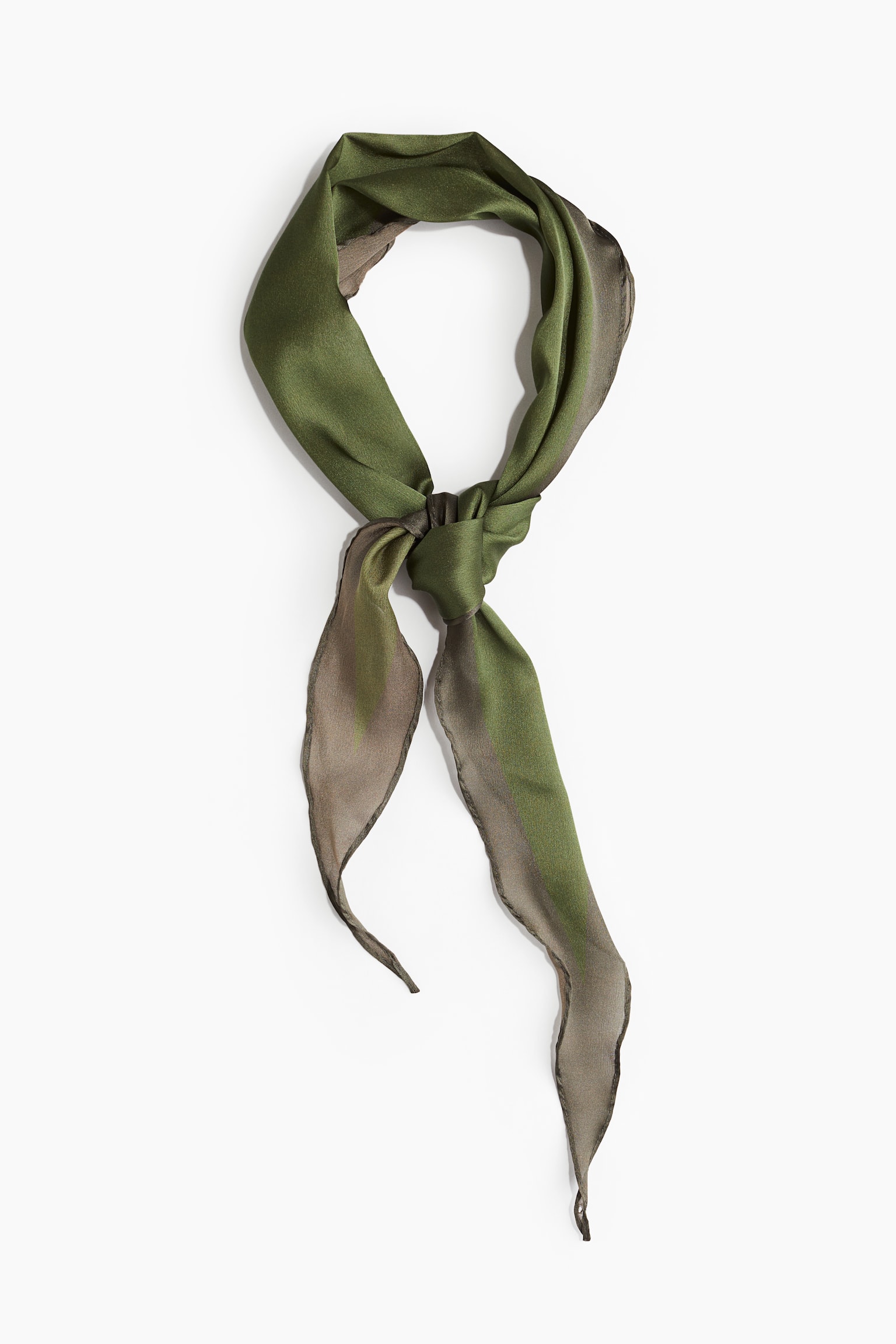 Diamond-shaped scarf - Green/Grey - 1