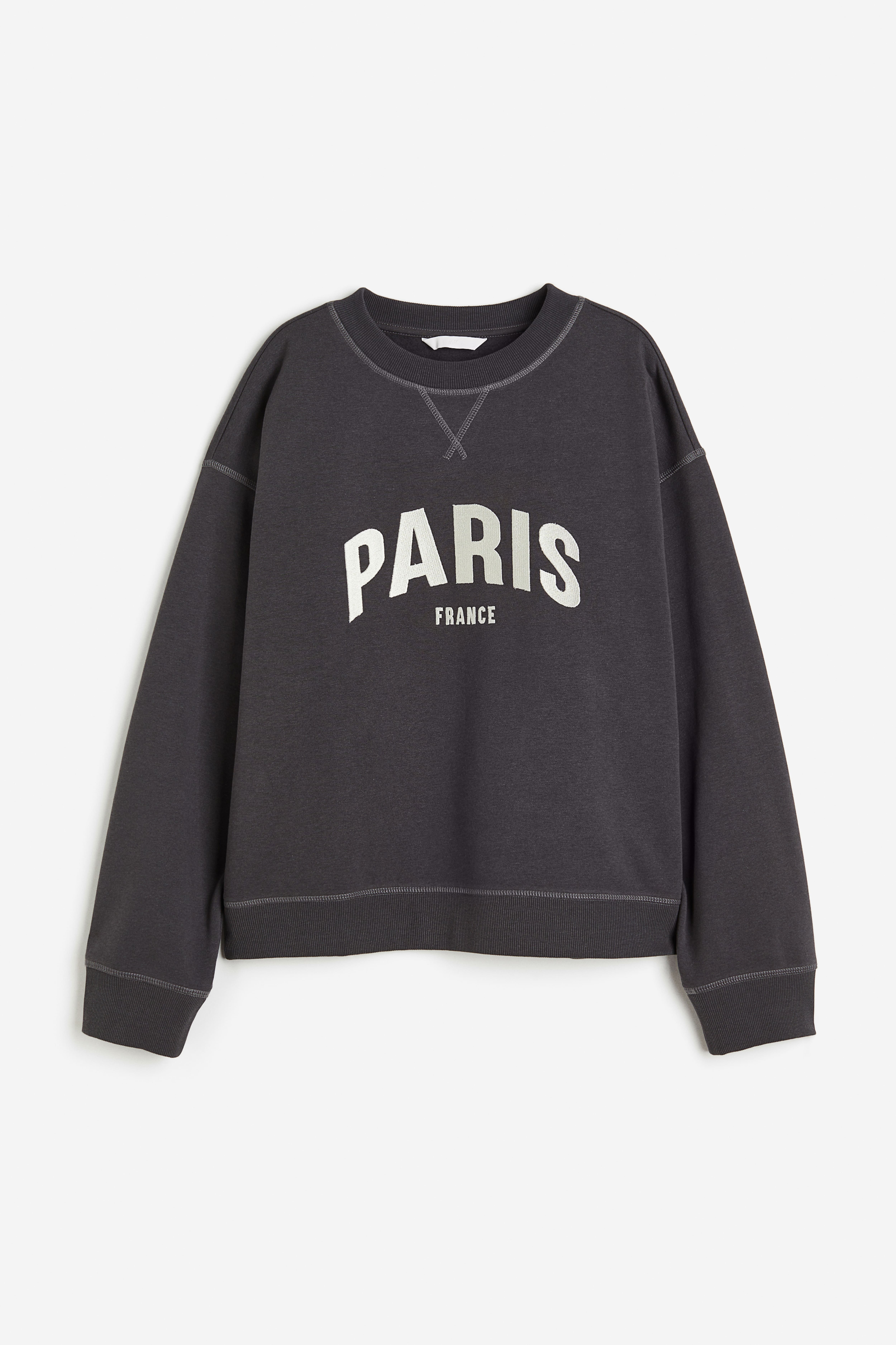 Sweatshirt Black Paris Ladies H M CA