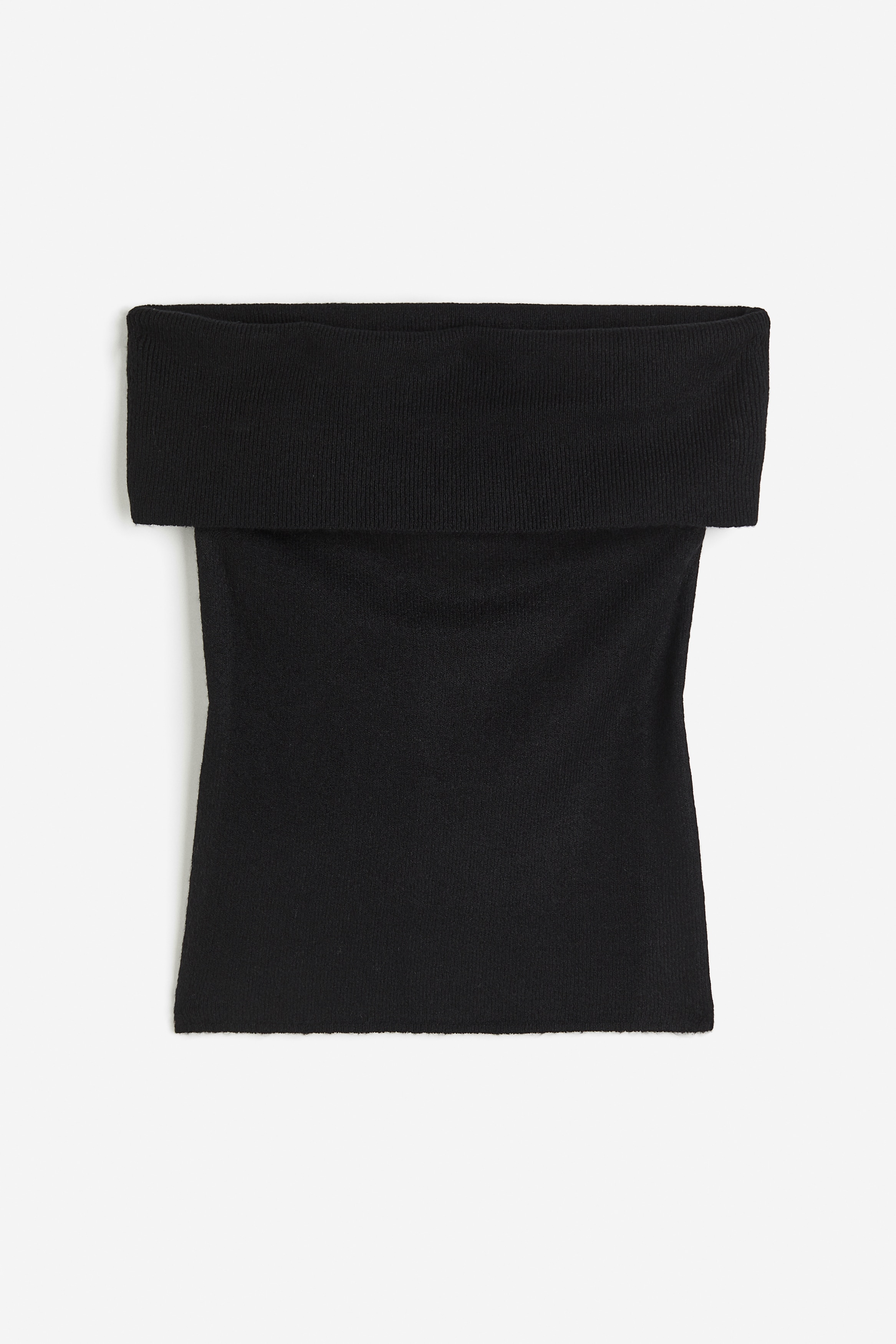 Signore - Nero Top in maglia a spalle scoperte - Size: L  - H&M