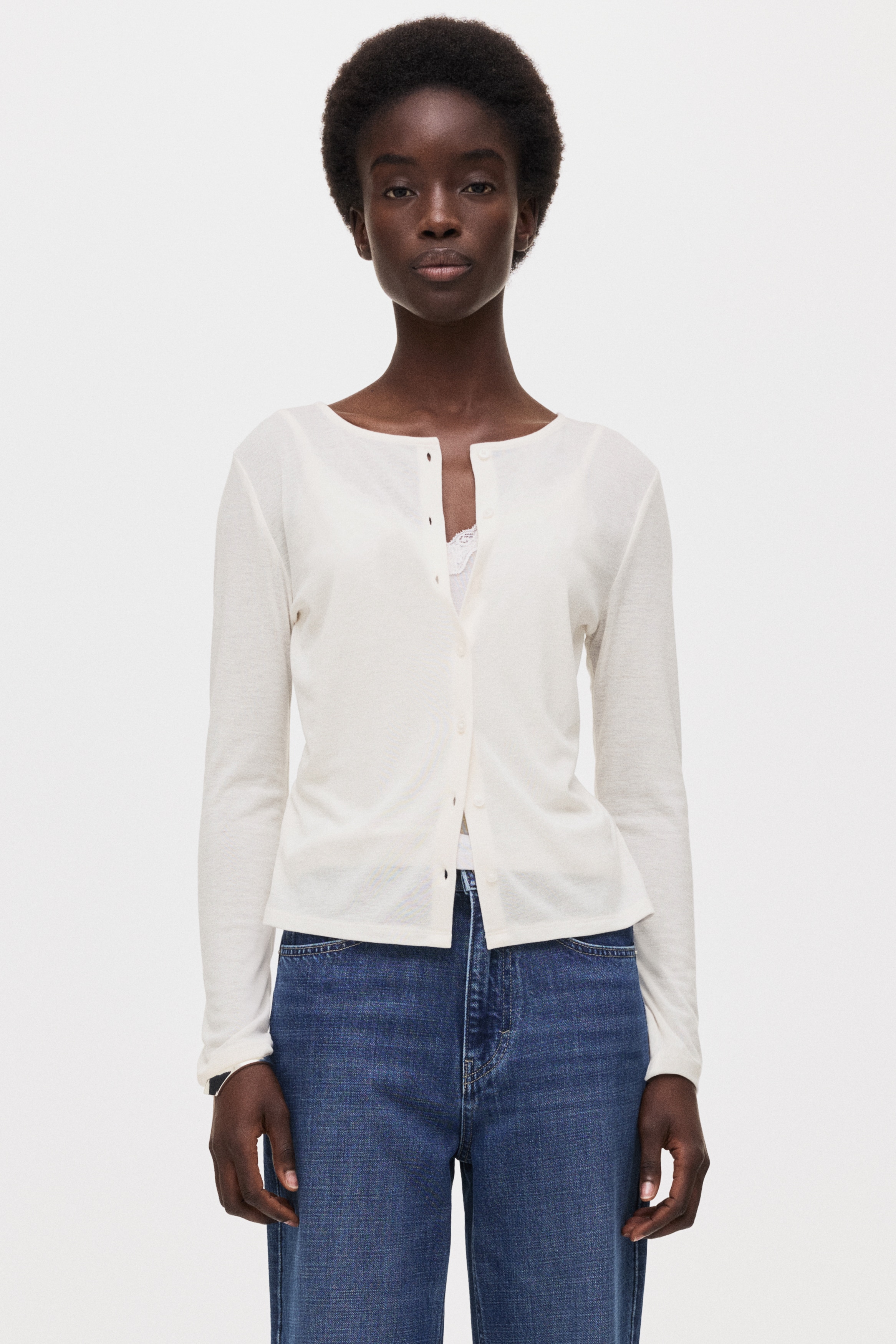 Women's Dark brown Layered Cardigan | H&M CA