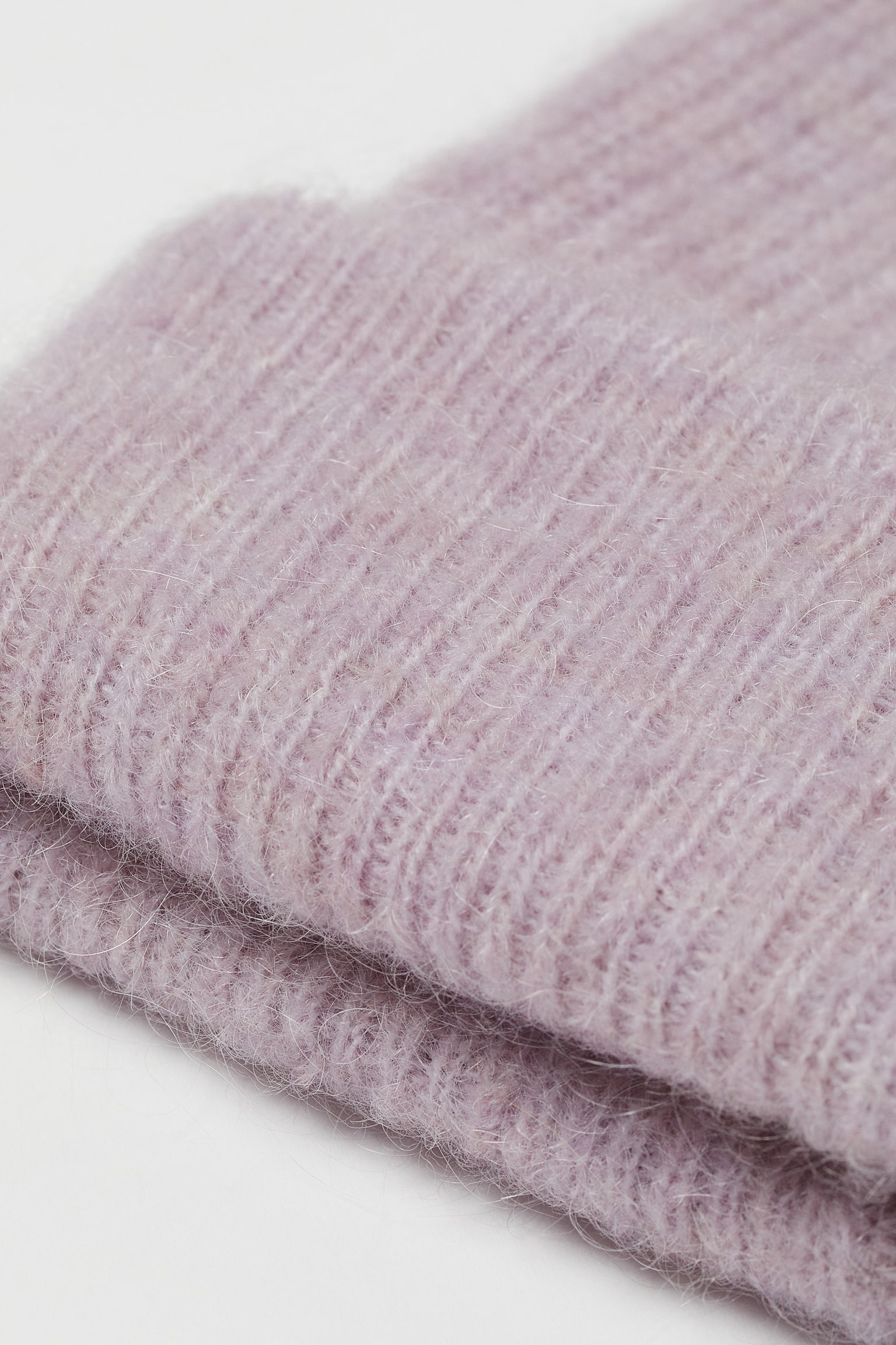 Rib Wool Blend Beanie - Light purple/Light beige/Black/White - 2