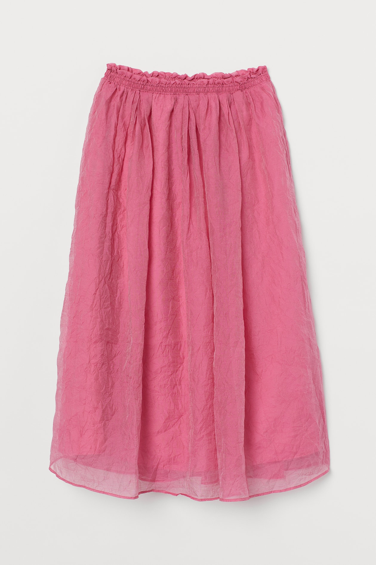 Lyocell-blend skirt - High waist - Midi - Pink - Ladies | H&M GB