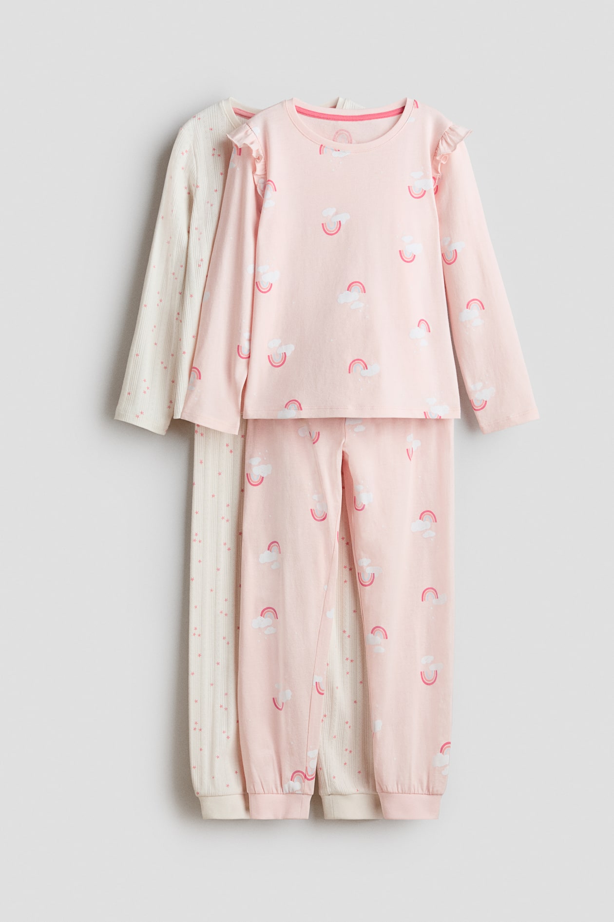 Haut De Pyjama Enfant The Children's Place, Manches Longues, Tricot Gaufré Rose, Taille 7-8