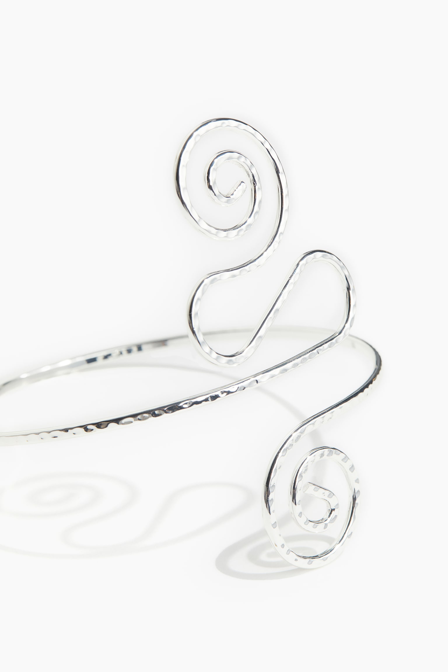 Spiral Arm Cuff - Silver colour - 1