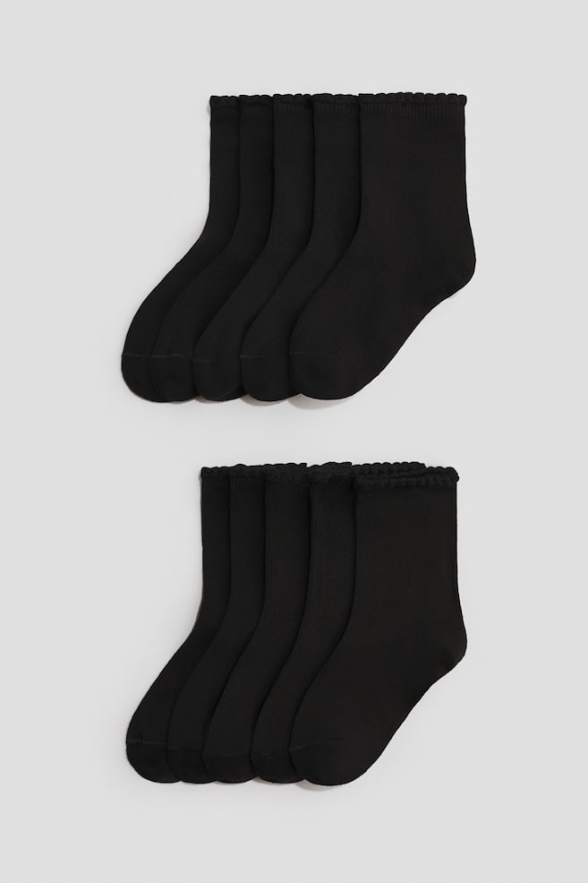 10-pack de calcetines - Negro/Blanco/Rosa/Verde menta/Rosa claro/Rosa oscuro/Rosa/Gris/Crema/Rosa/Morado ciruela - 1