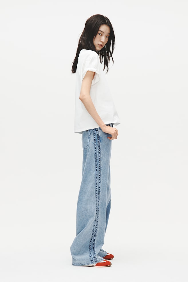 Straight Regular Waist Jeans - Màu xanh denim nhạt/Kodak - 6