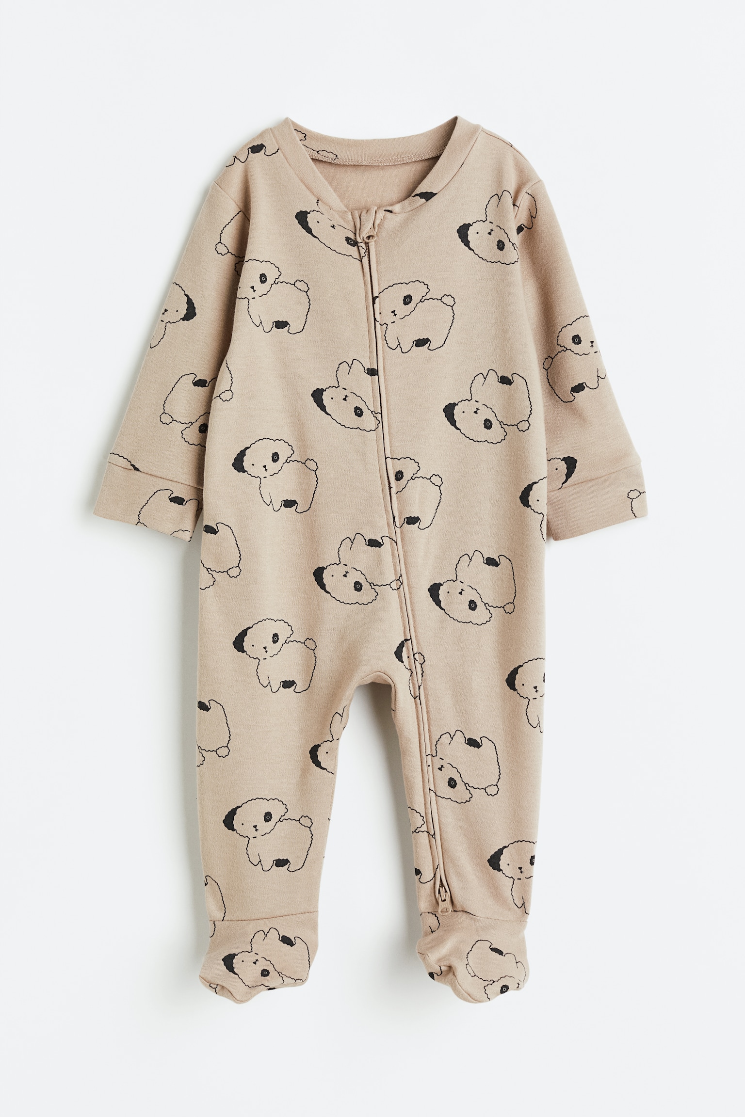 Printed all-in-one pyjamas - Beige/Dogs - 1