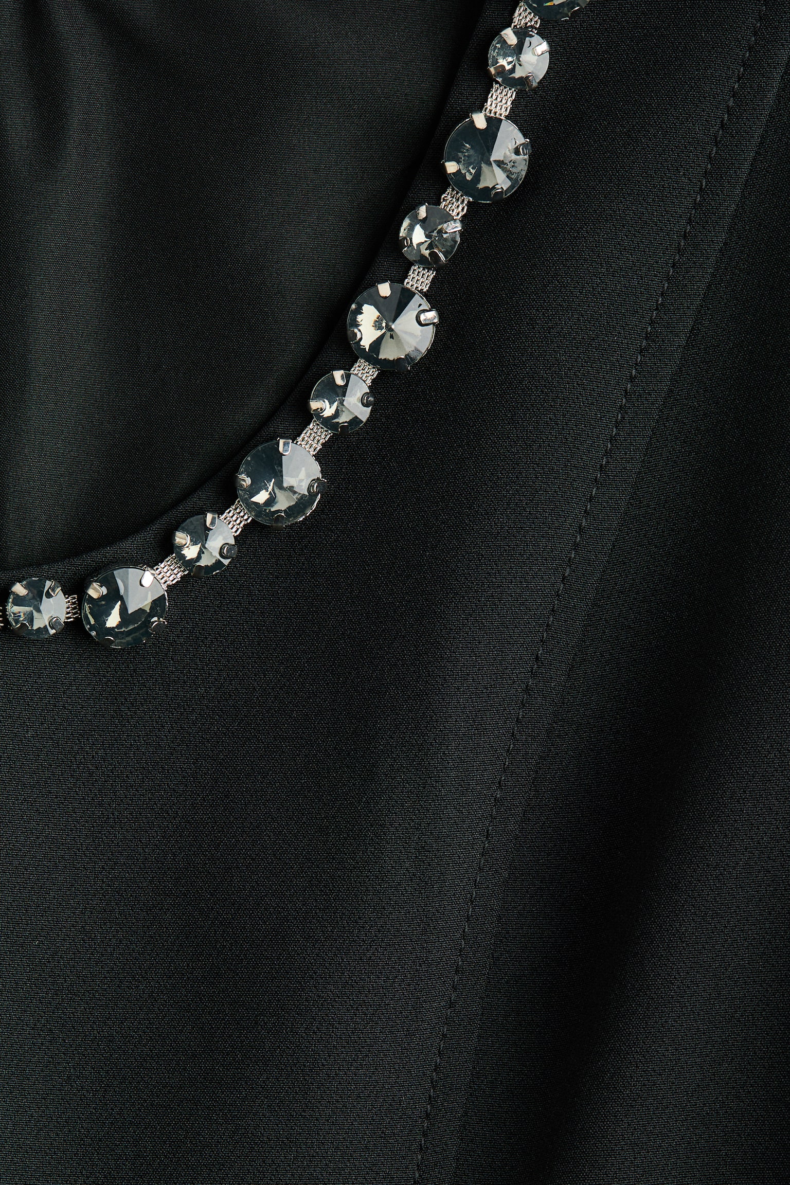 Rhinestone-embellished dress - Czarny - 2