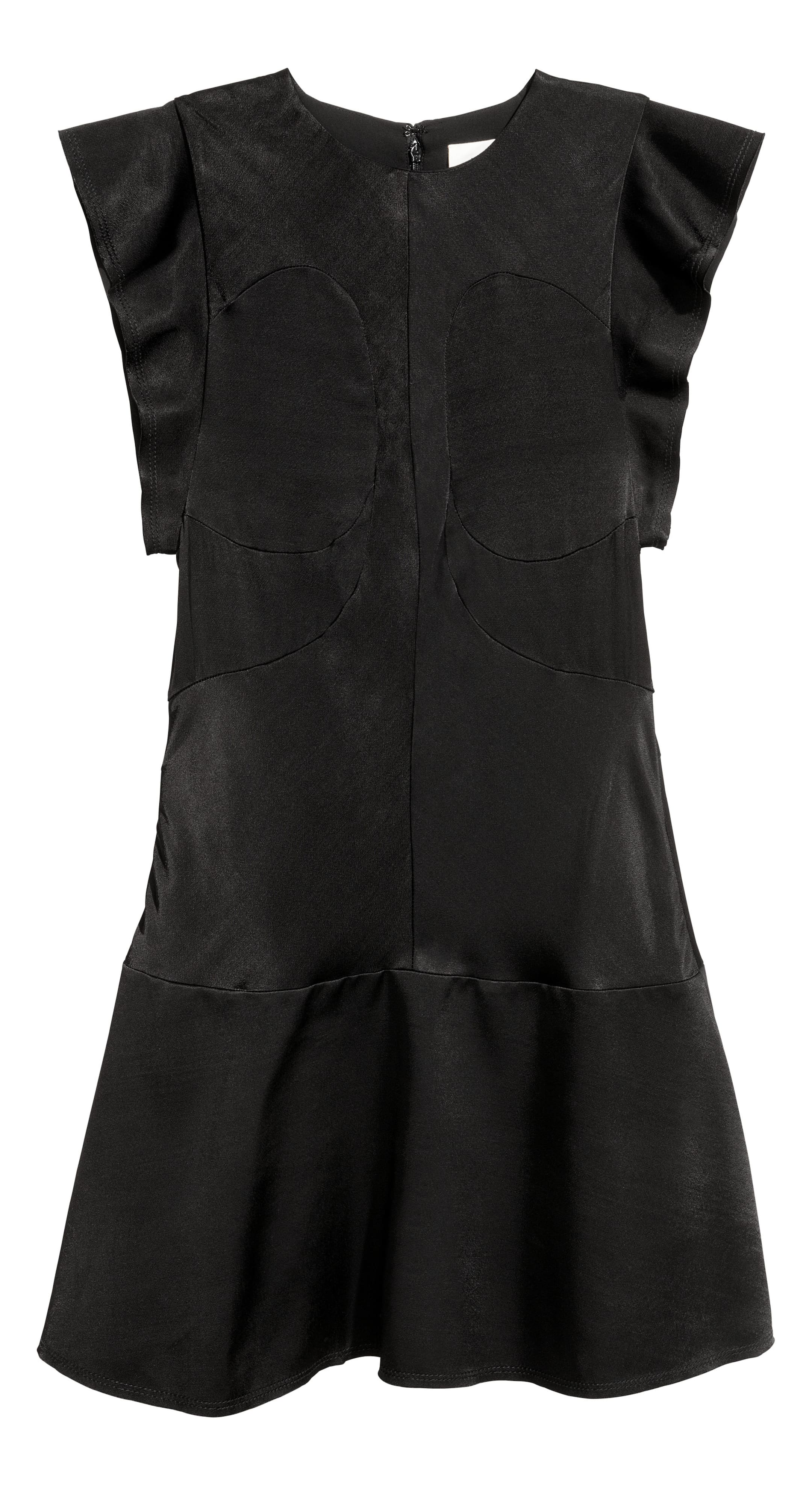 Ver imagen más grande: Vestido con mangas de volante - Negro - MUJER | H&M ES 1