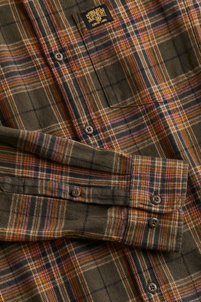 L/s Cotton Lumberjack Shirt - Drayton Check Olive/Drayton Check Black - 2