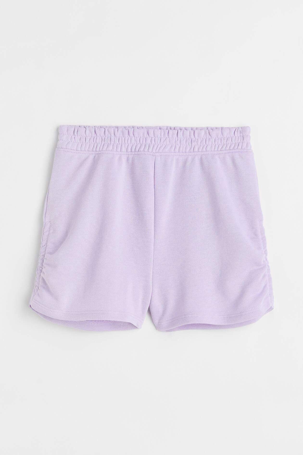 Gathered Sweatshorts - High waist - Short - Light purple - Kids | H&M US